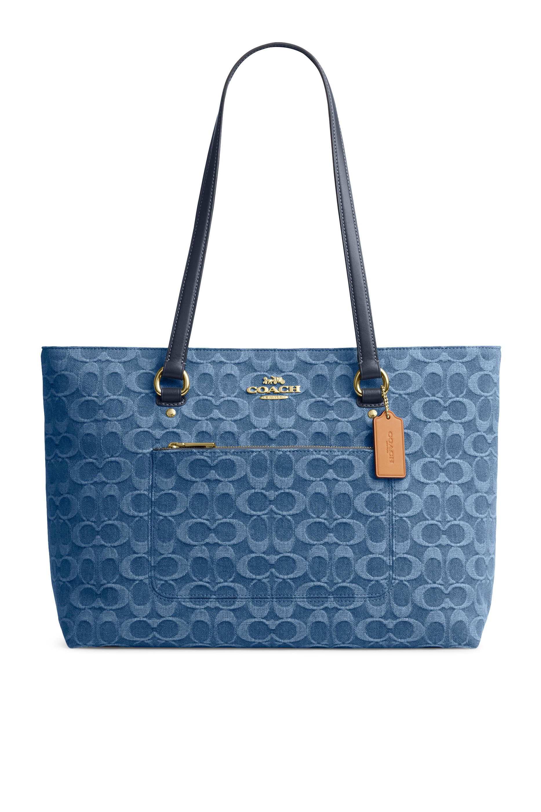 حقيبة يد ستيشن دنيم بشعار الماركة