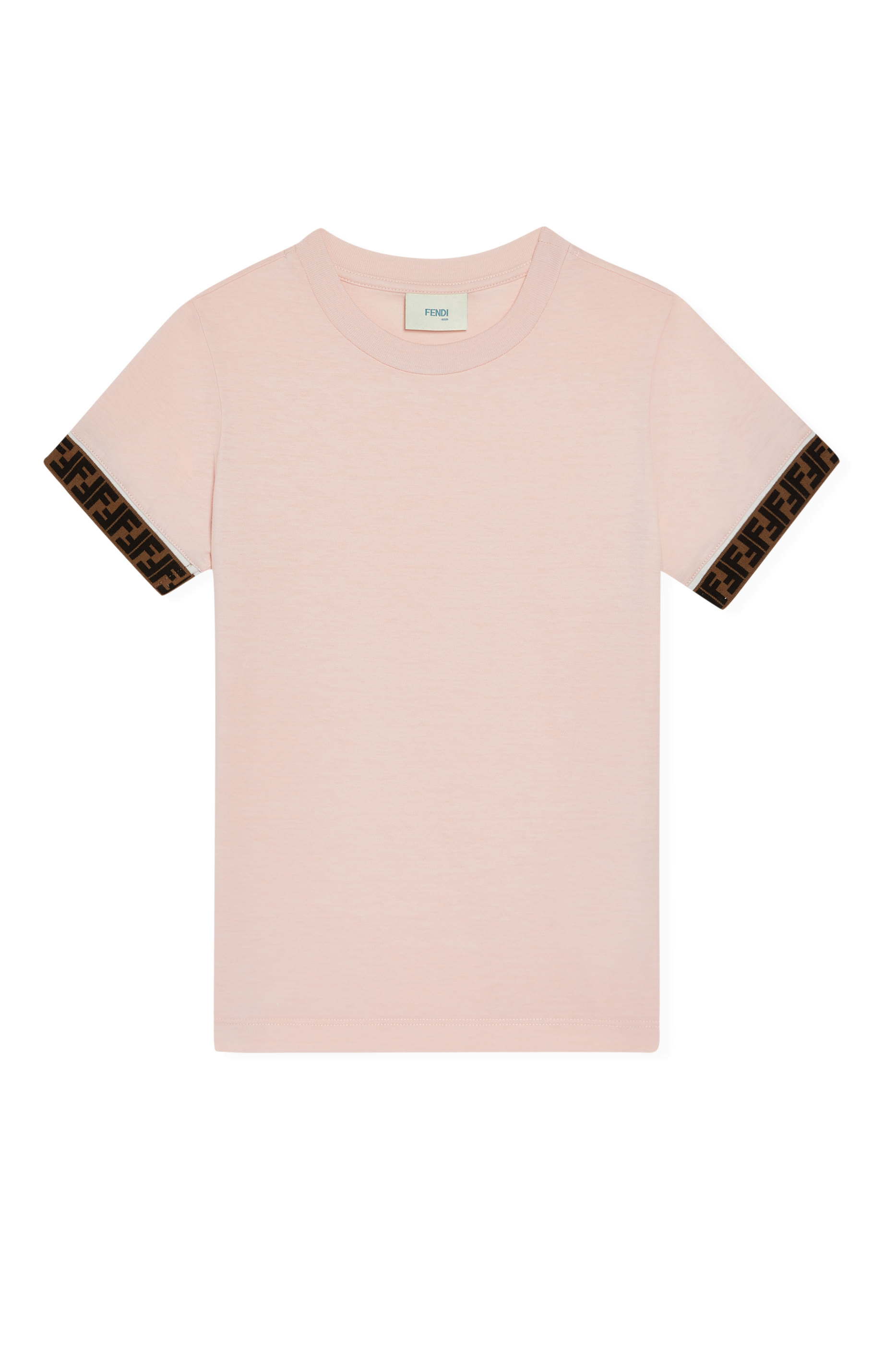 تي شيرت قطن بشريط بشعار FF