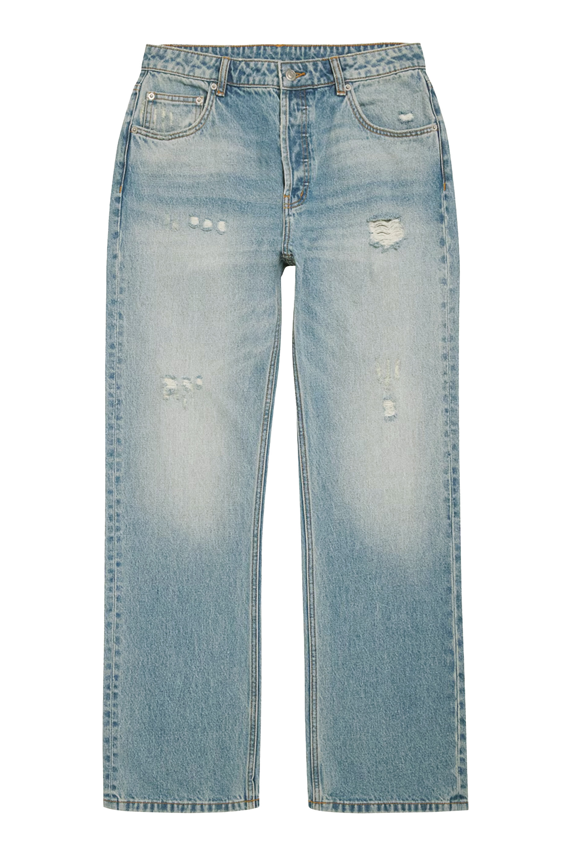 بنطال جينز بتفاصيل ممزقة دنيم