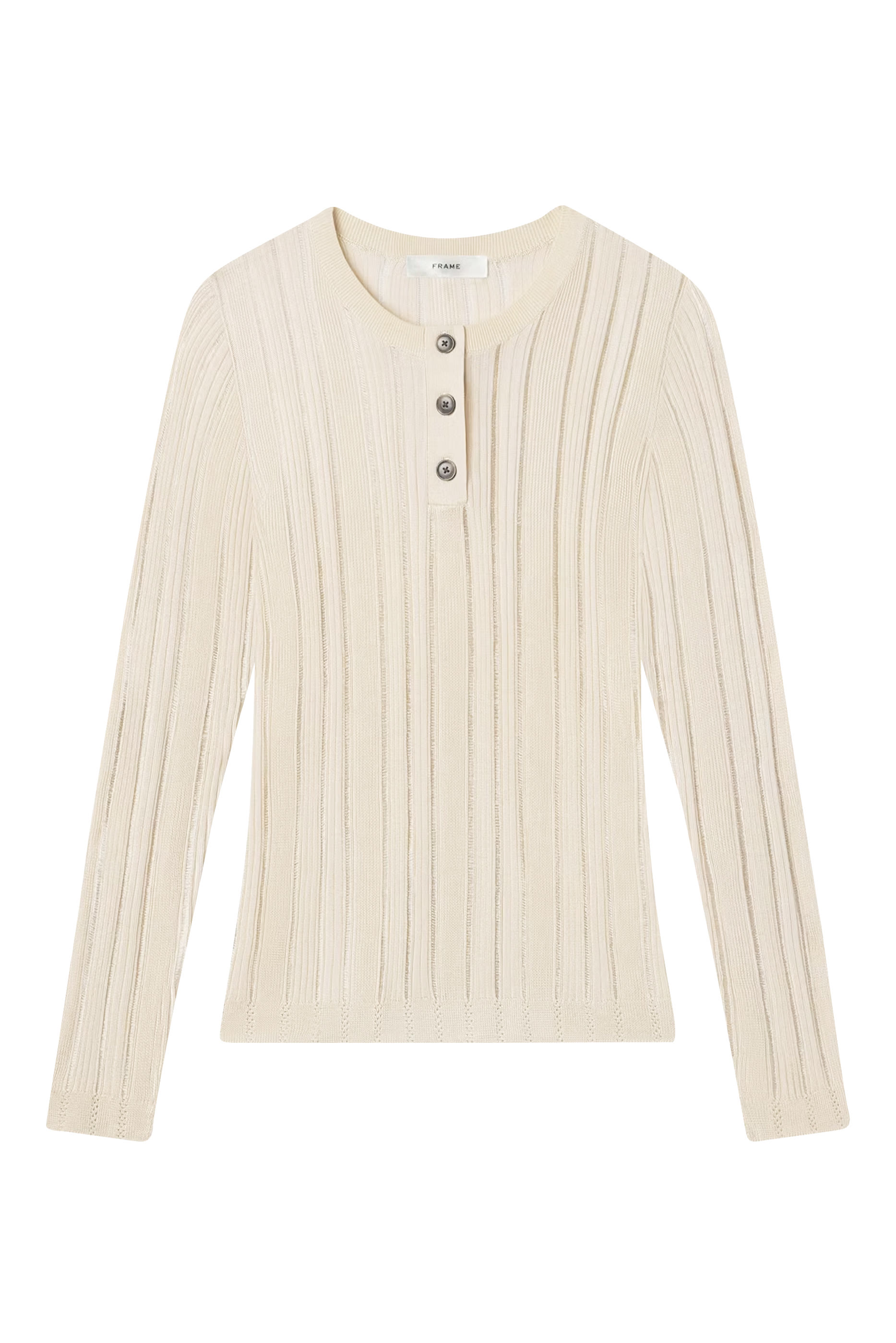 بلوزة هينلي بخطوط متدرجة مضلعة