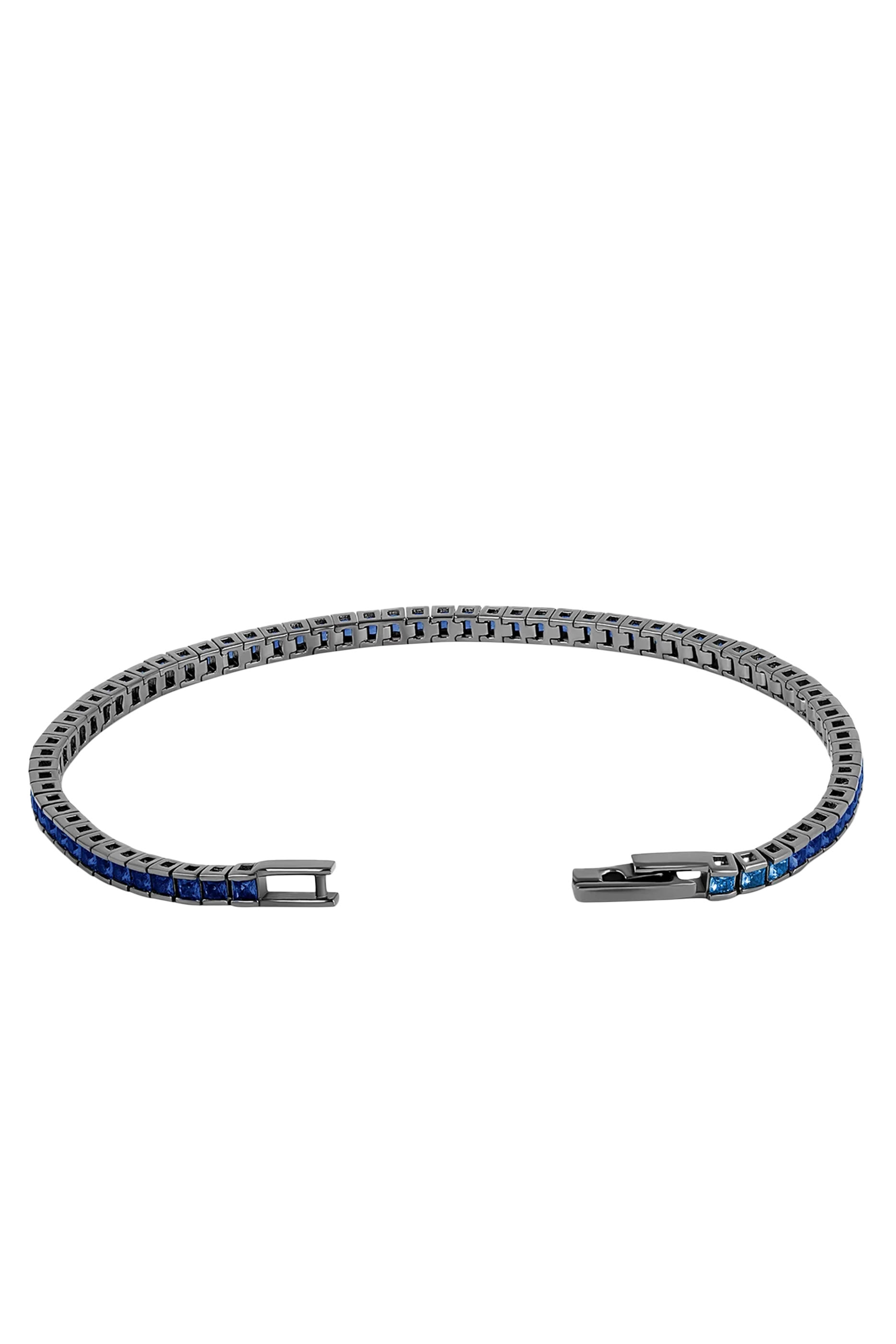 سوار كوادرو تنس، فضة إسترلينية مطلية بالروديوم وسبنيل