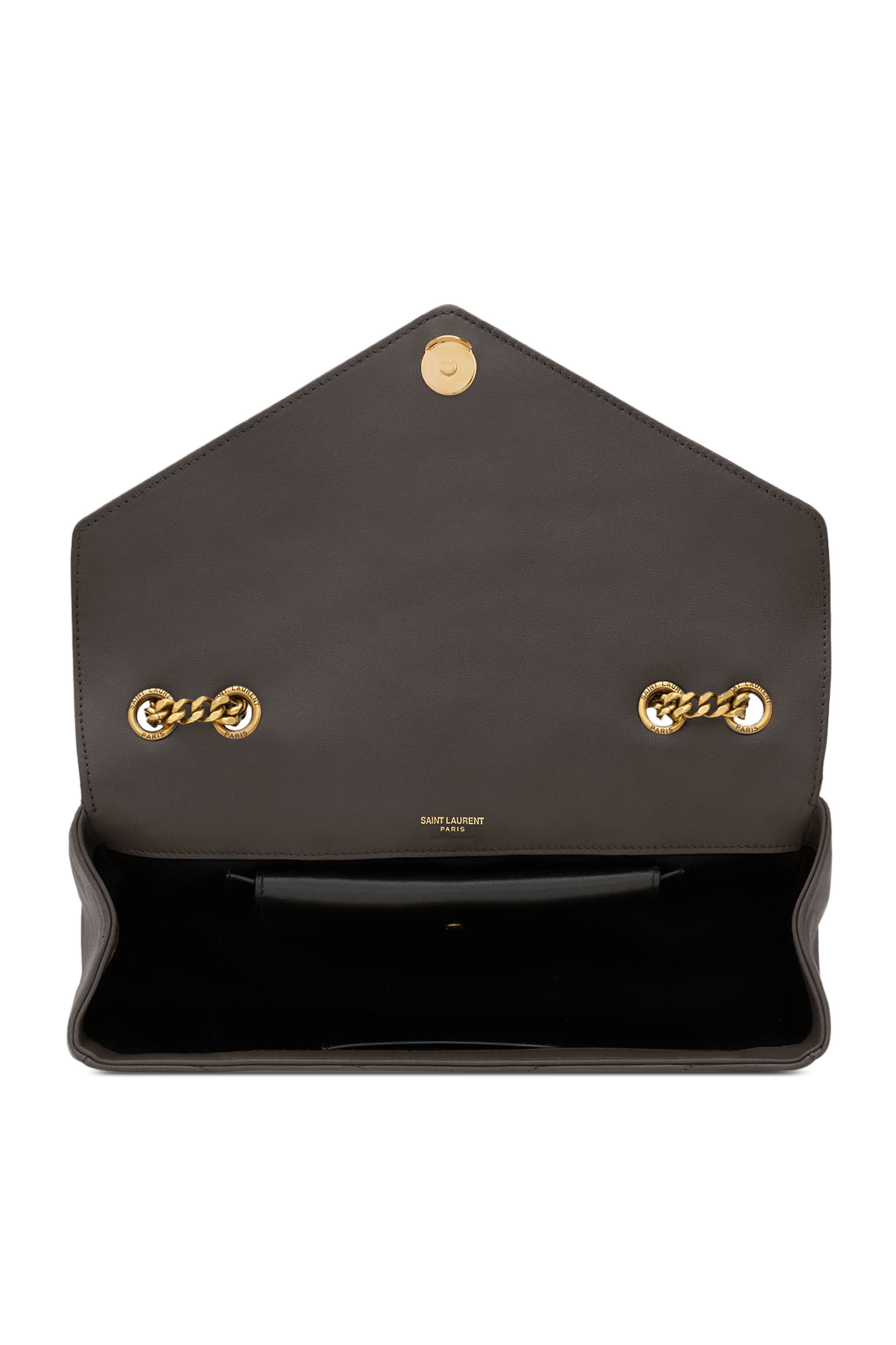 حقيبة لولو متوسطة بحمالة سلسلة جلد حمل مبطن