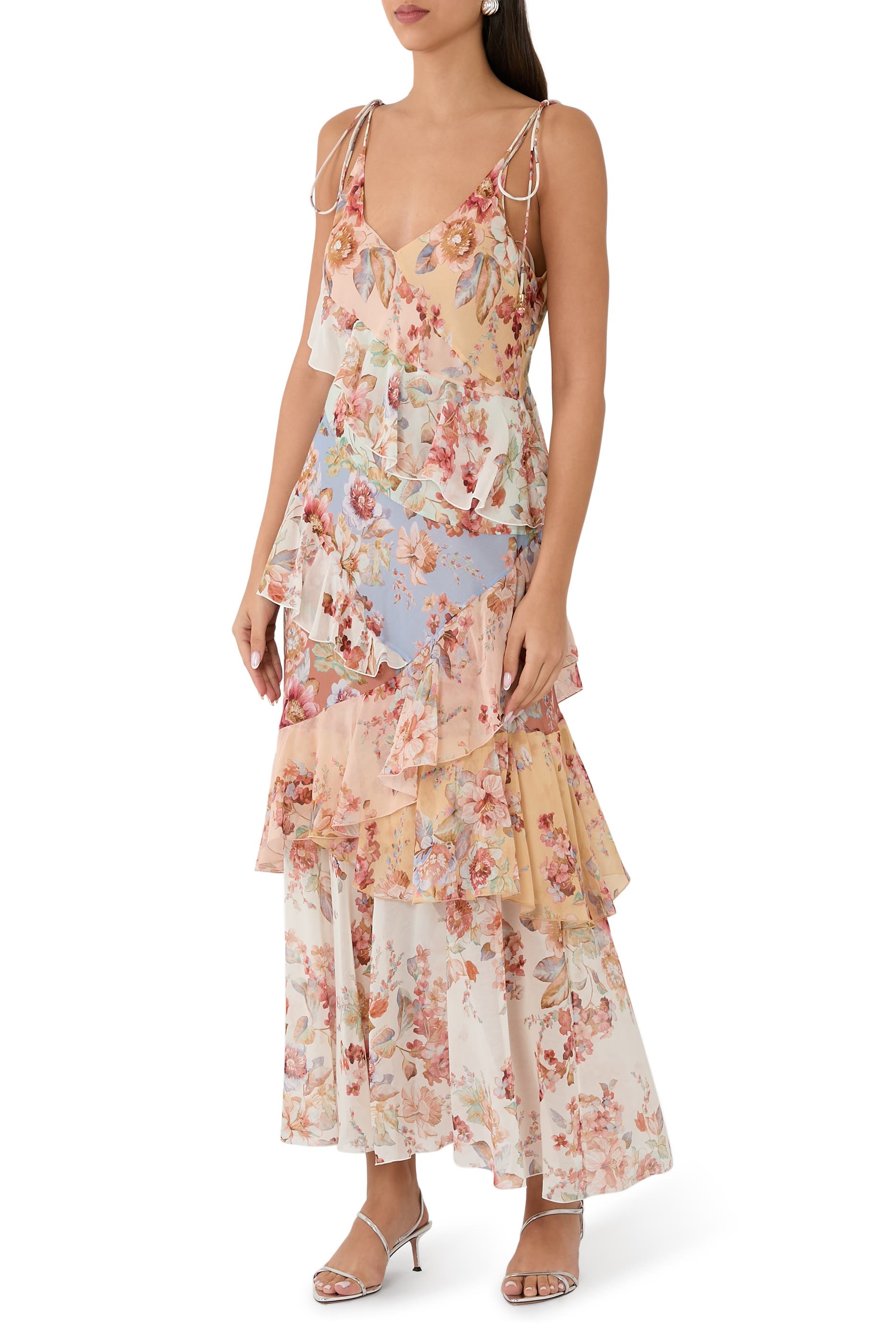 فستان أوكين سهل الارتداء بكشكش