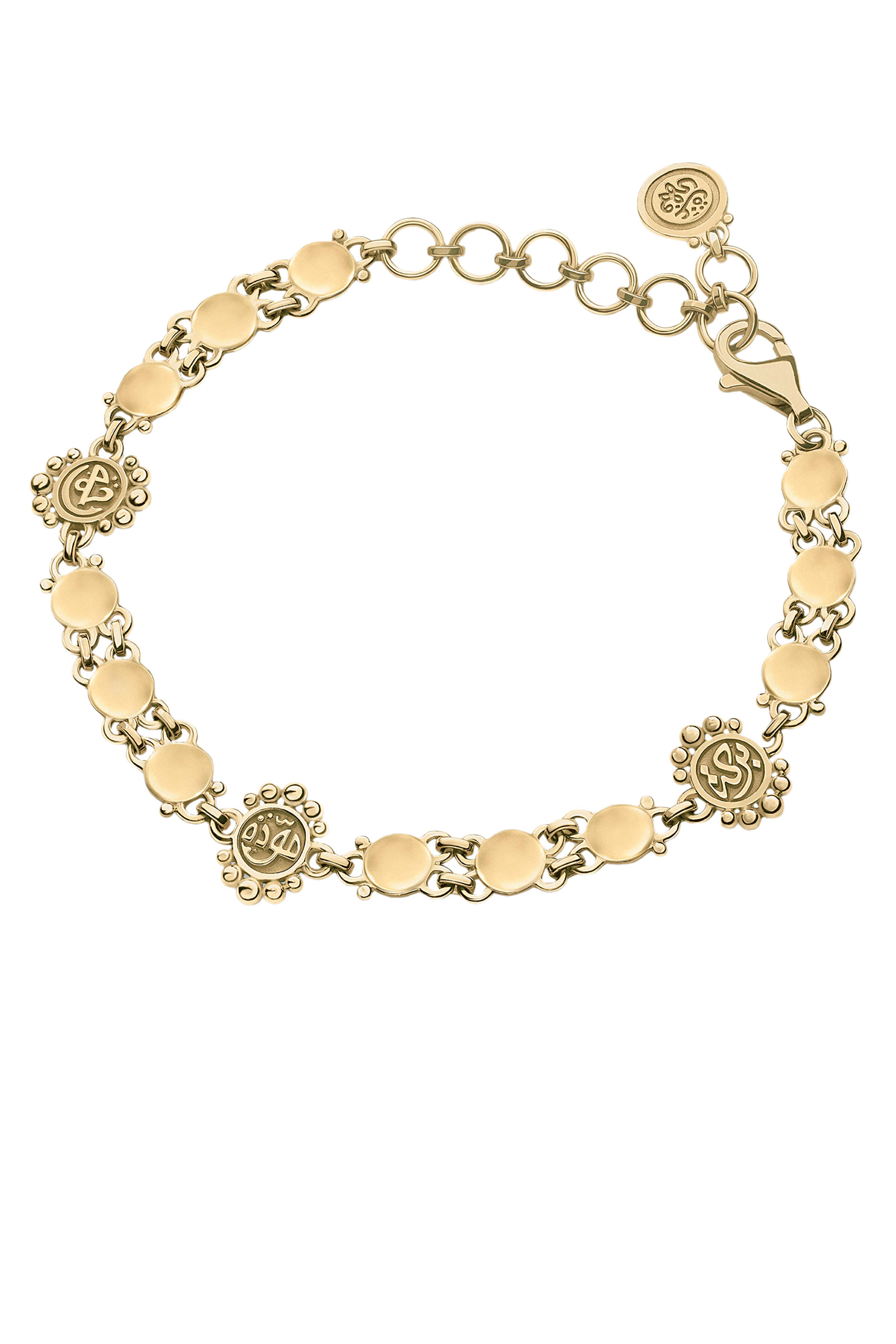 سوار نور ووردز أوف بوسيتيفيتي ذهب أصفر عيار 18