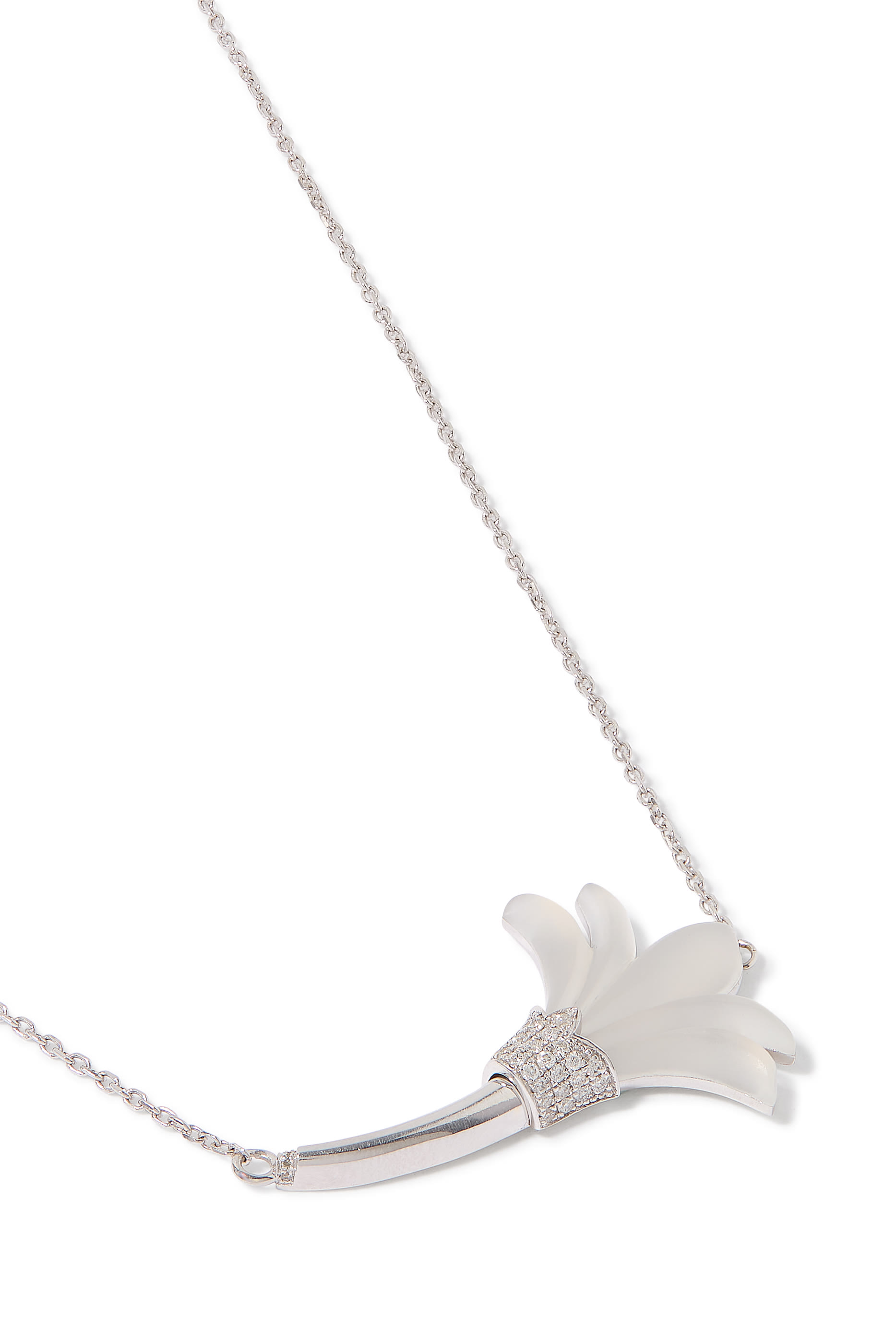 Psychedeliah Necklace, 18K White Gold, Crystal De Roche, Diamonds
