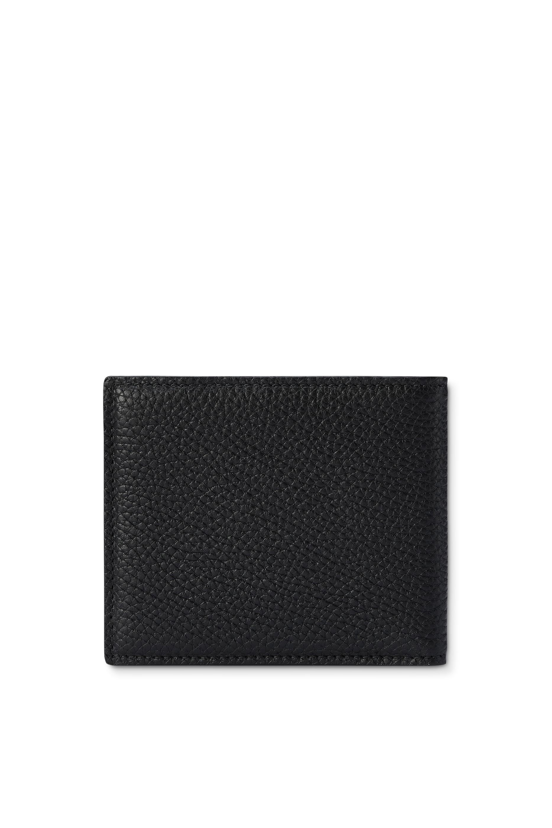 محفظة جلد بتصميم ثنائي الطي وشعار الماركة