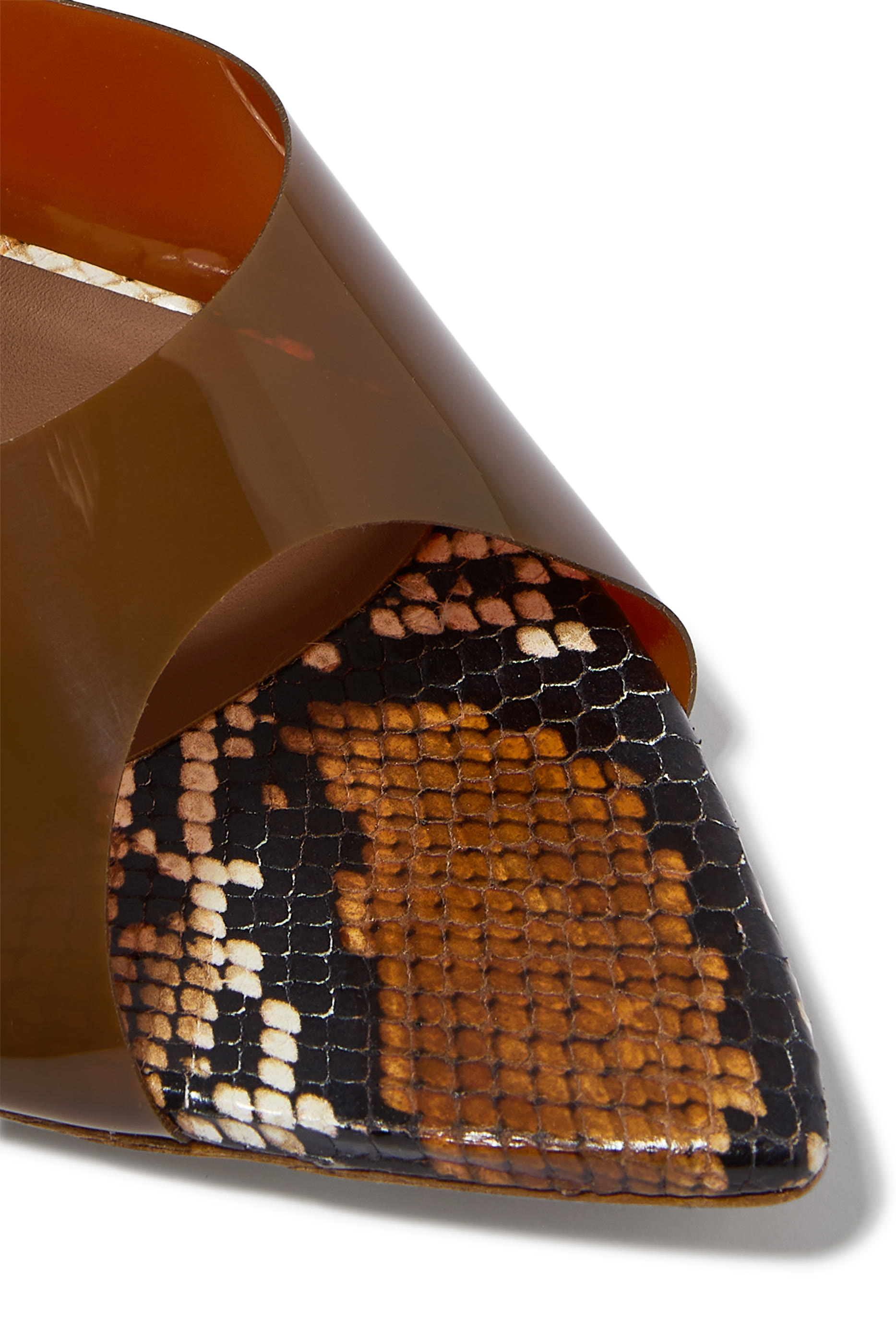 حذاء شفاف 80 مفتوح من الخلف بمقدمة مفتوحة