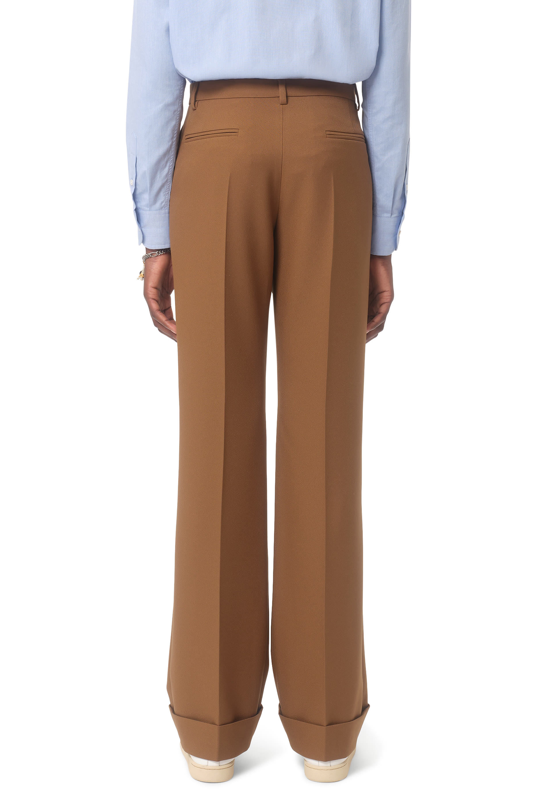 Nylon Gabardine Cuffed Trousers