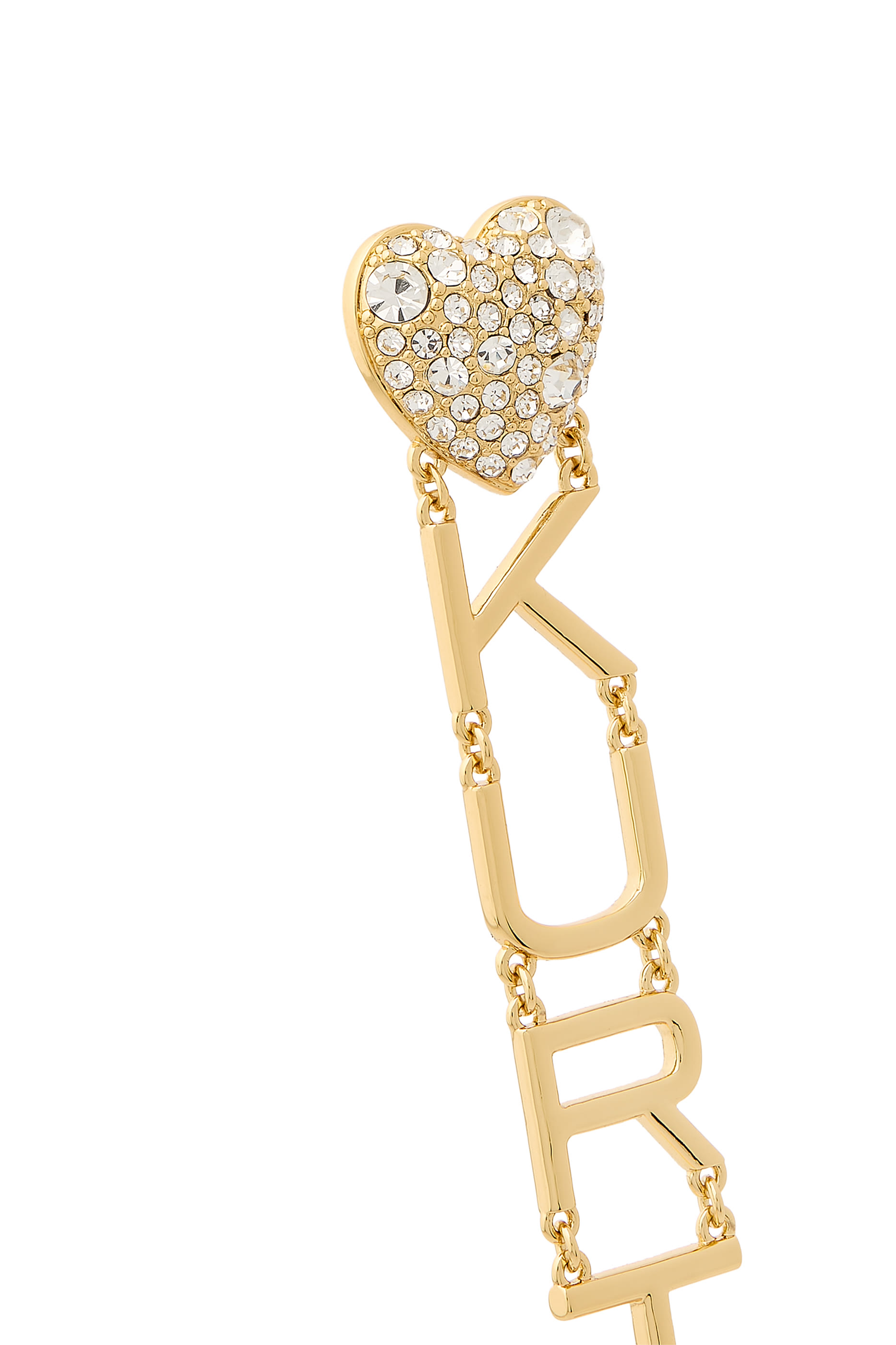 أقراط متدلية بتصميم قلب وكلمة كيرت