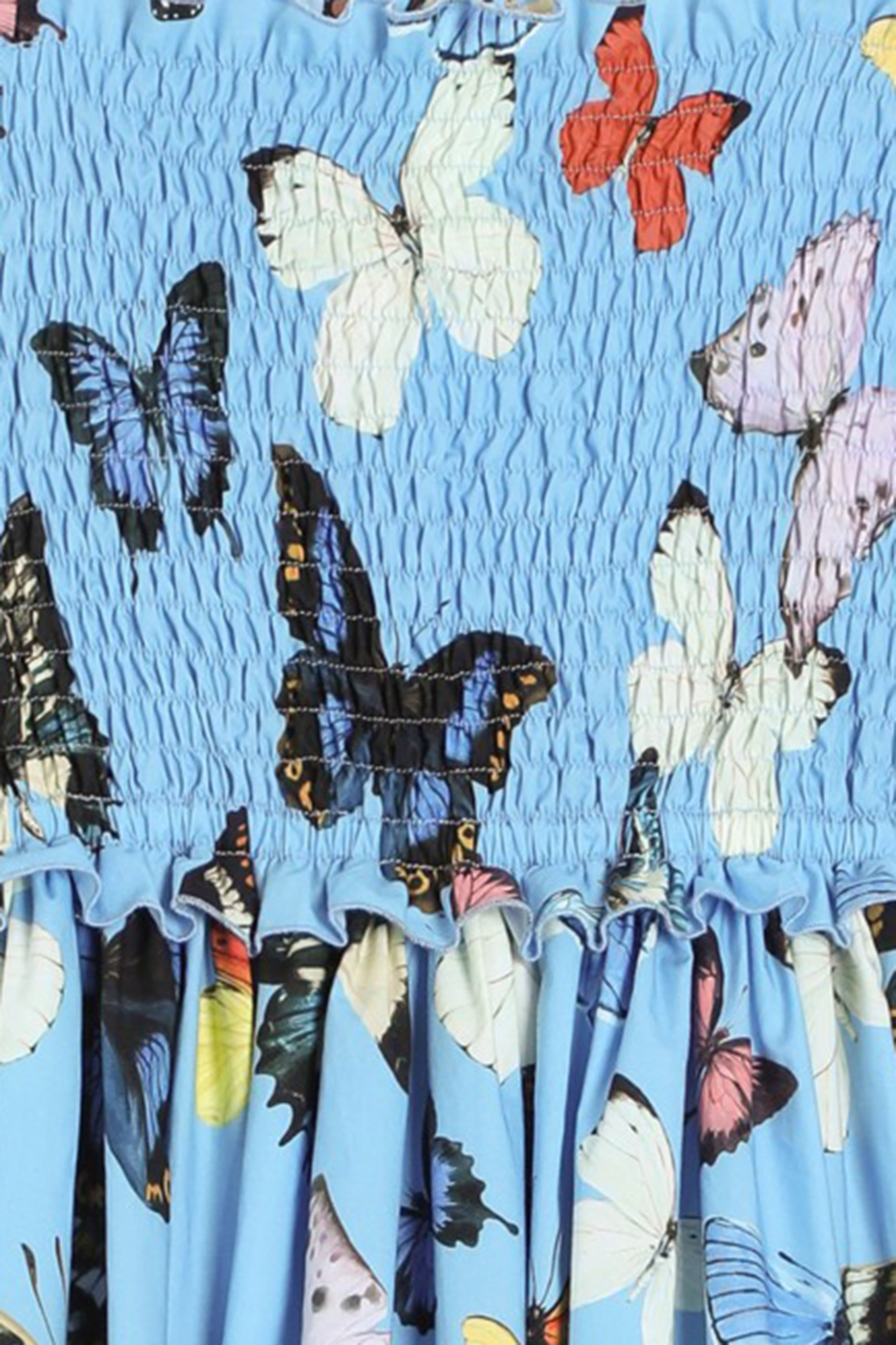 فستان بأكمام قصيرة بطبعة زهور للأطفال