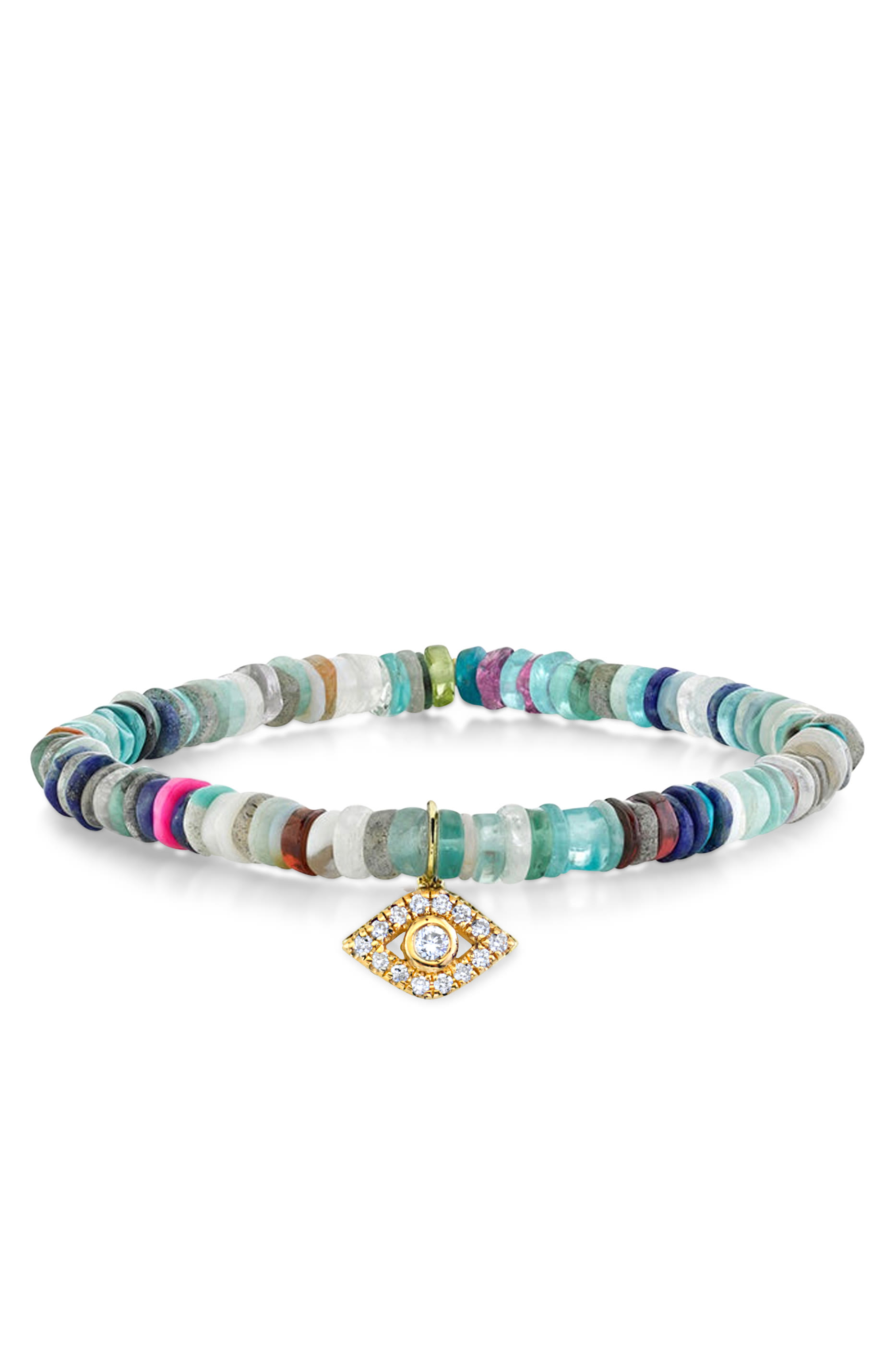 سوار من خرز هايشي ملونة بتصميم عين حسودة