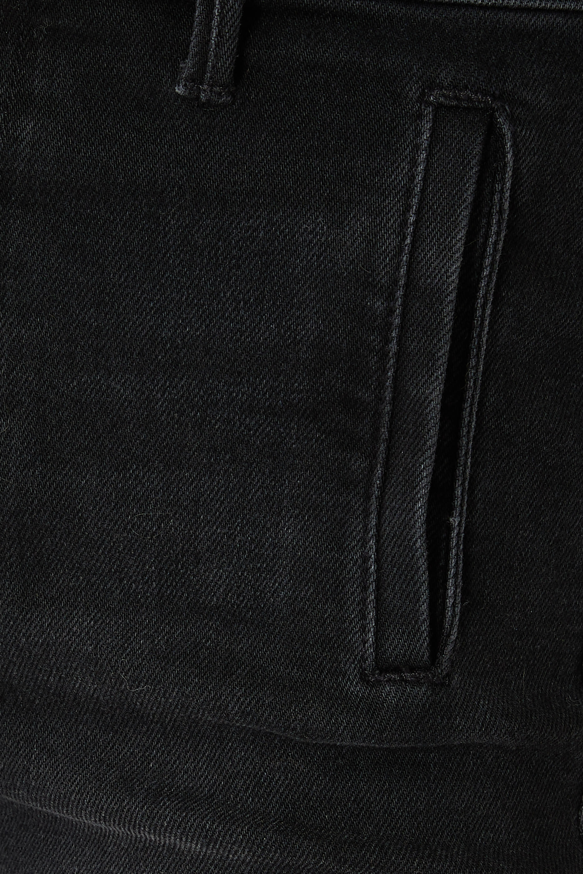 بنطال جينز رامبلر فلود بسحاب وخصر متوسط الارتفاع