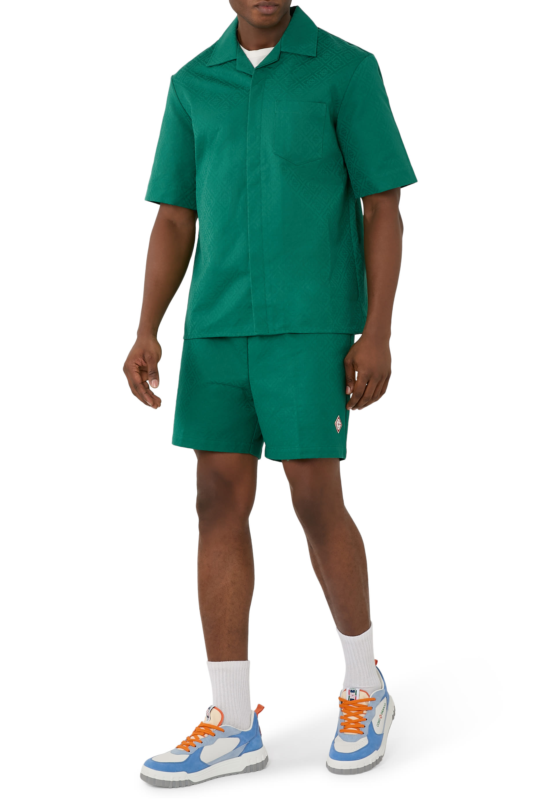 شورت بحرف شعار الماركة قطن وجاكار