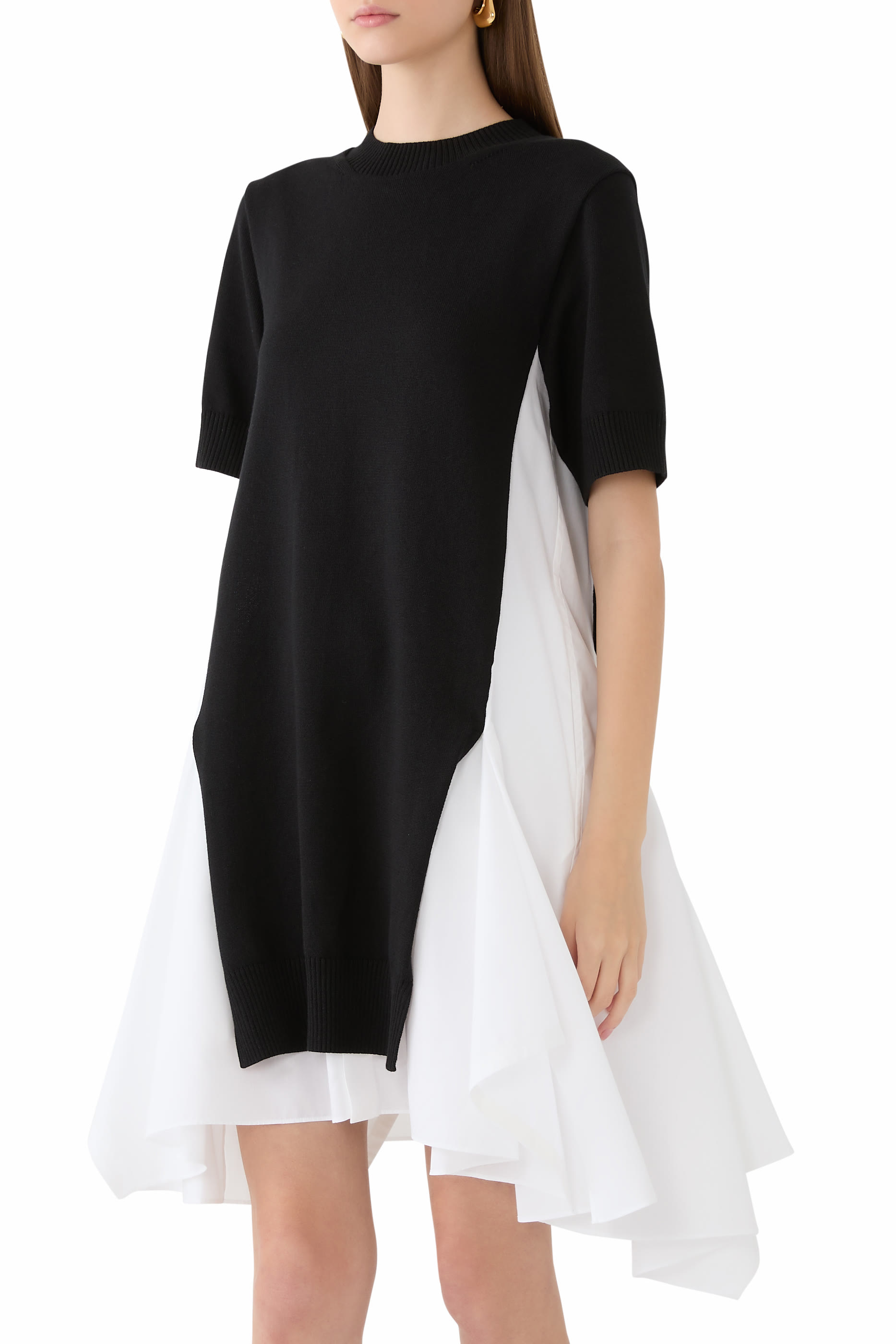 فستان نسيج قطن وبولين