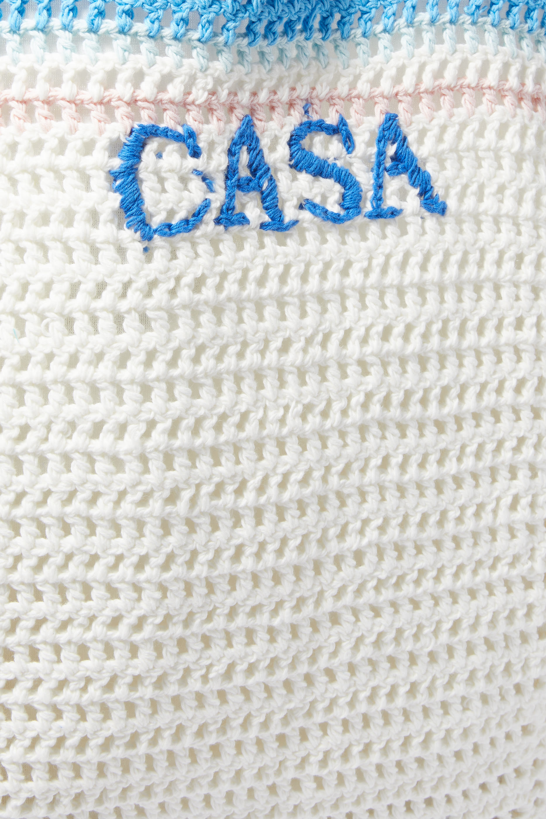 حقيبة كروشيه مخططة