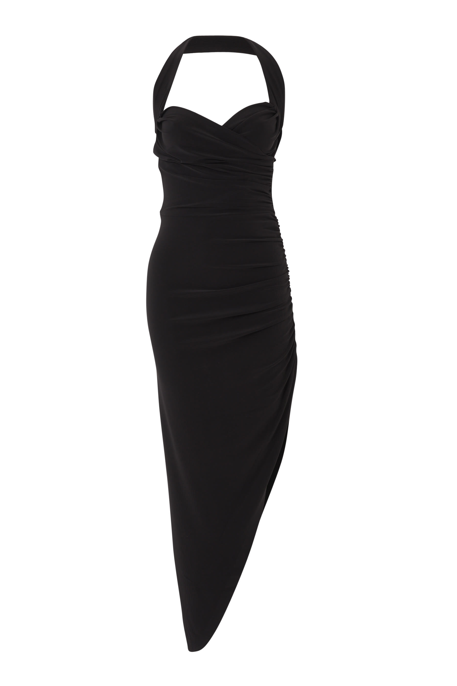 فستان سهرة كايلا بجزء جانبي درابيه