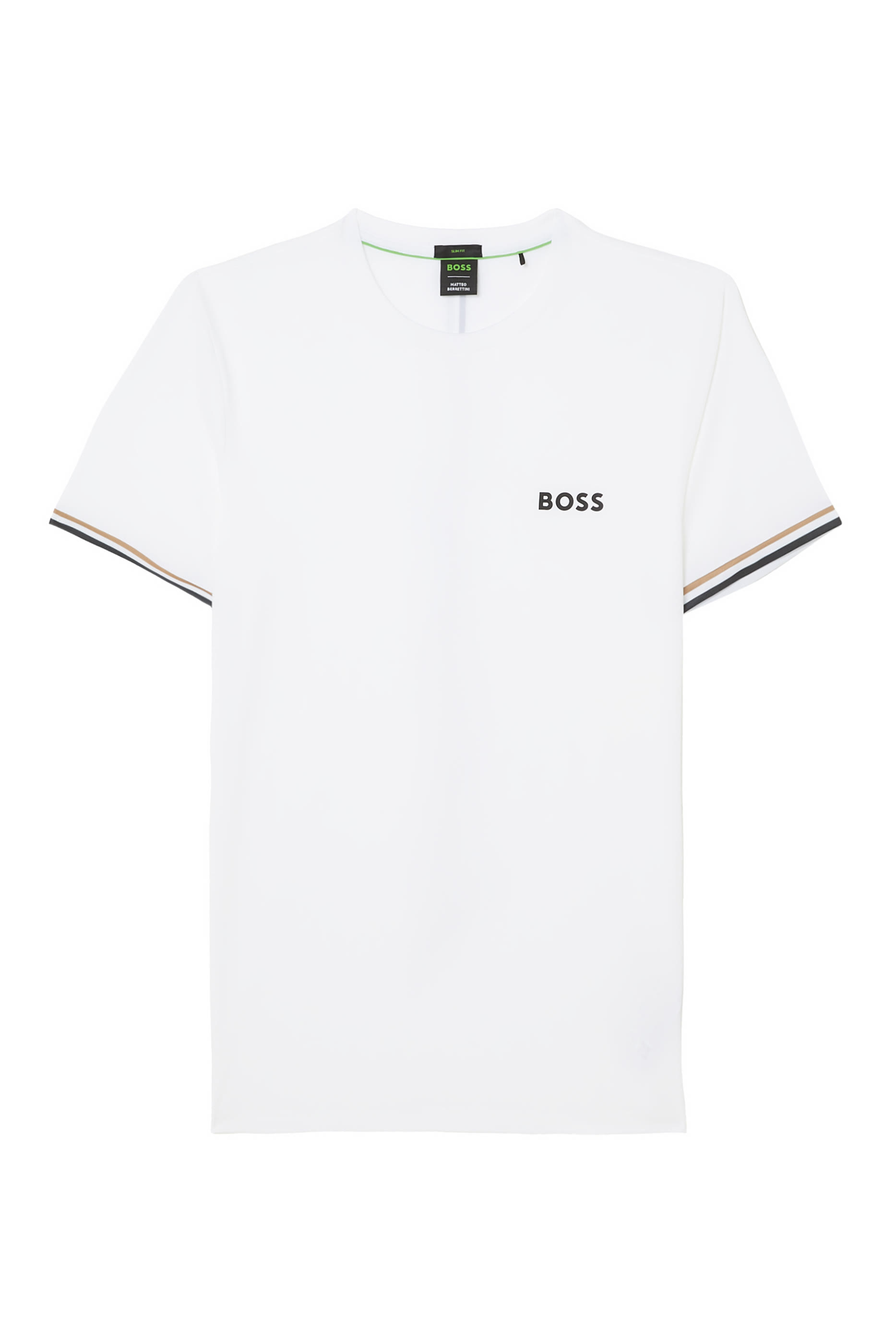 تيشيرت ماتيو بيريتيني بطبعة خطوط وشعار الماركة