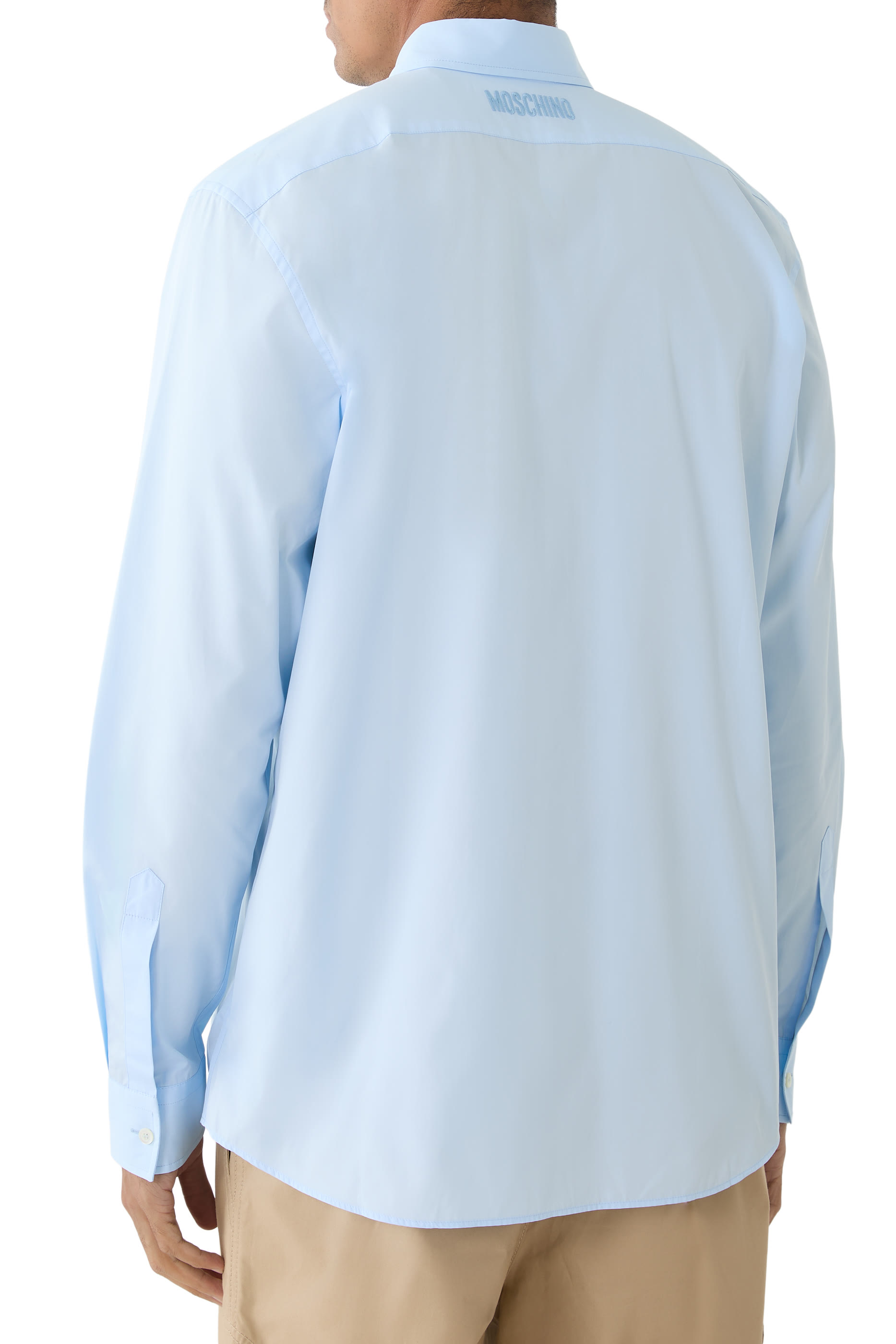 قميص بطبعات قطن بوبلين مطاطي