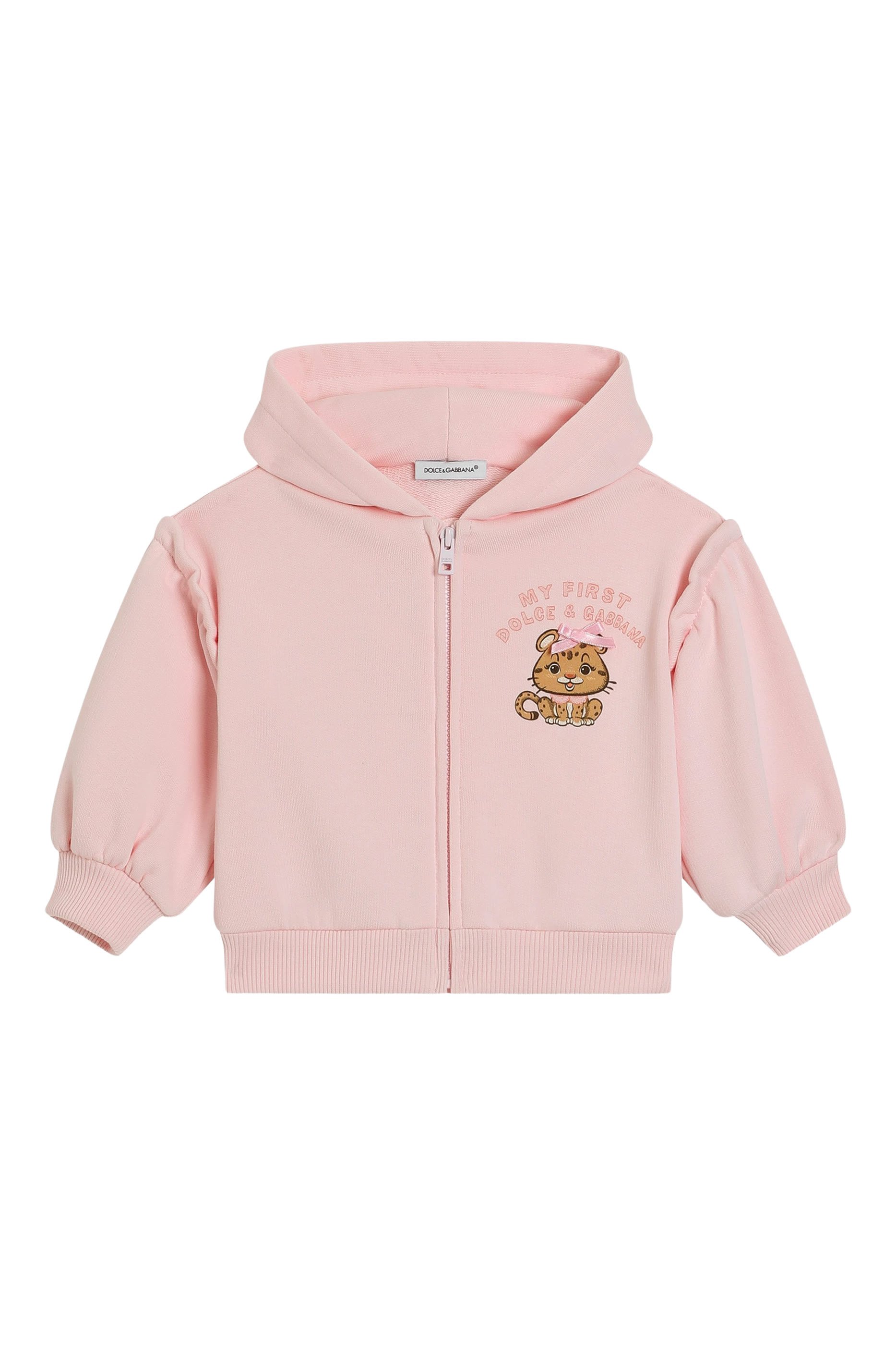 سويت شيرت بغطاء رأس ونقشة فهد للأطفال