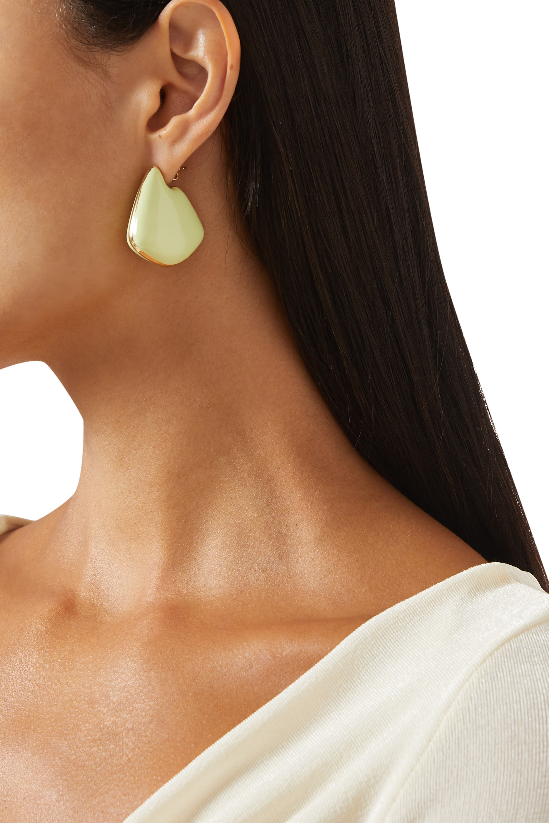 أقراط فين صغيرة، فضة إسترلينية مطلية بذهب عيار 18