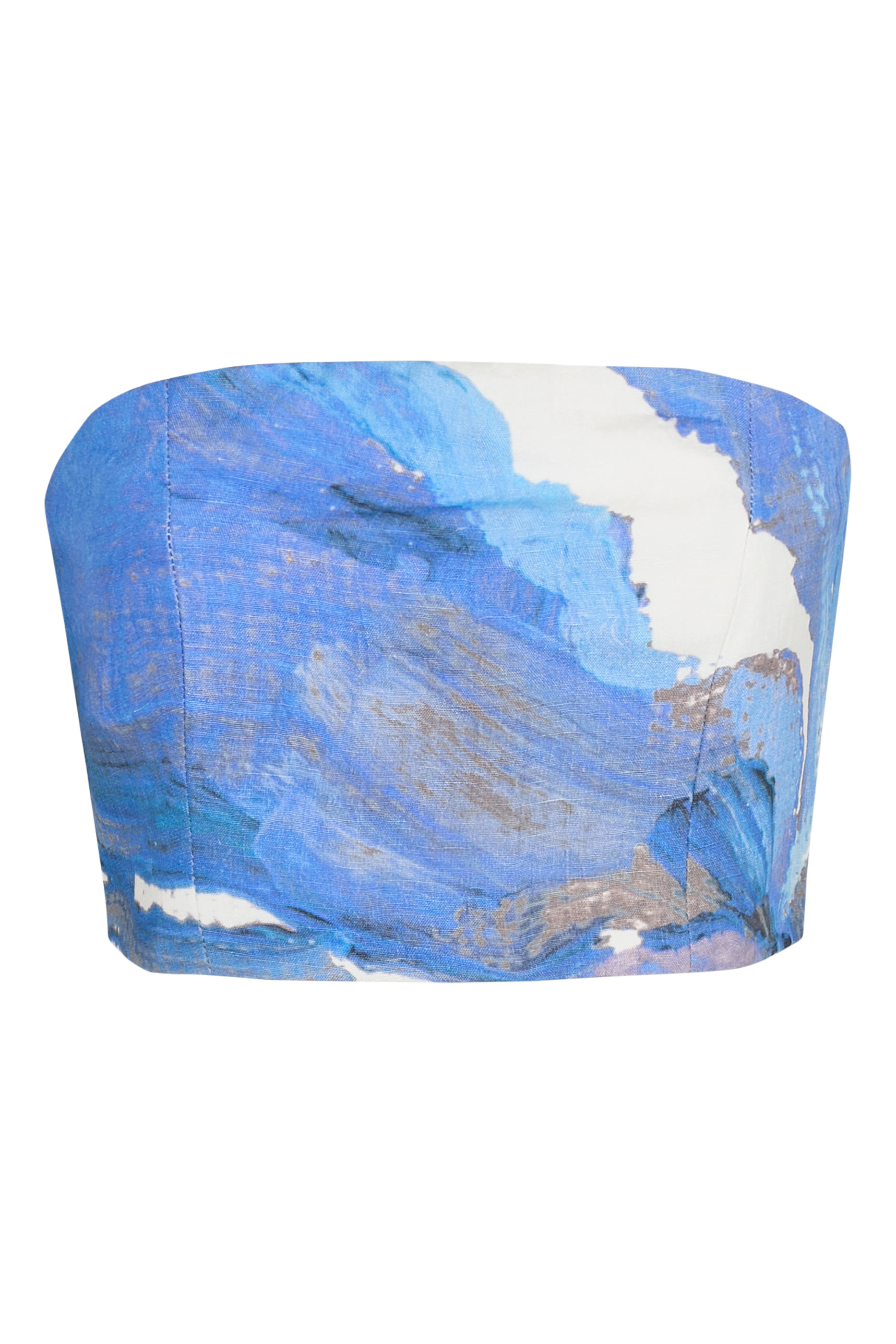 بلوزة رومي بلا حمالات