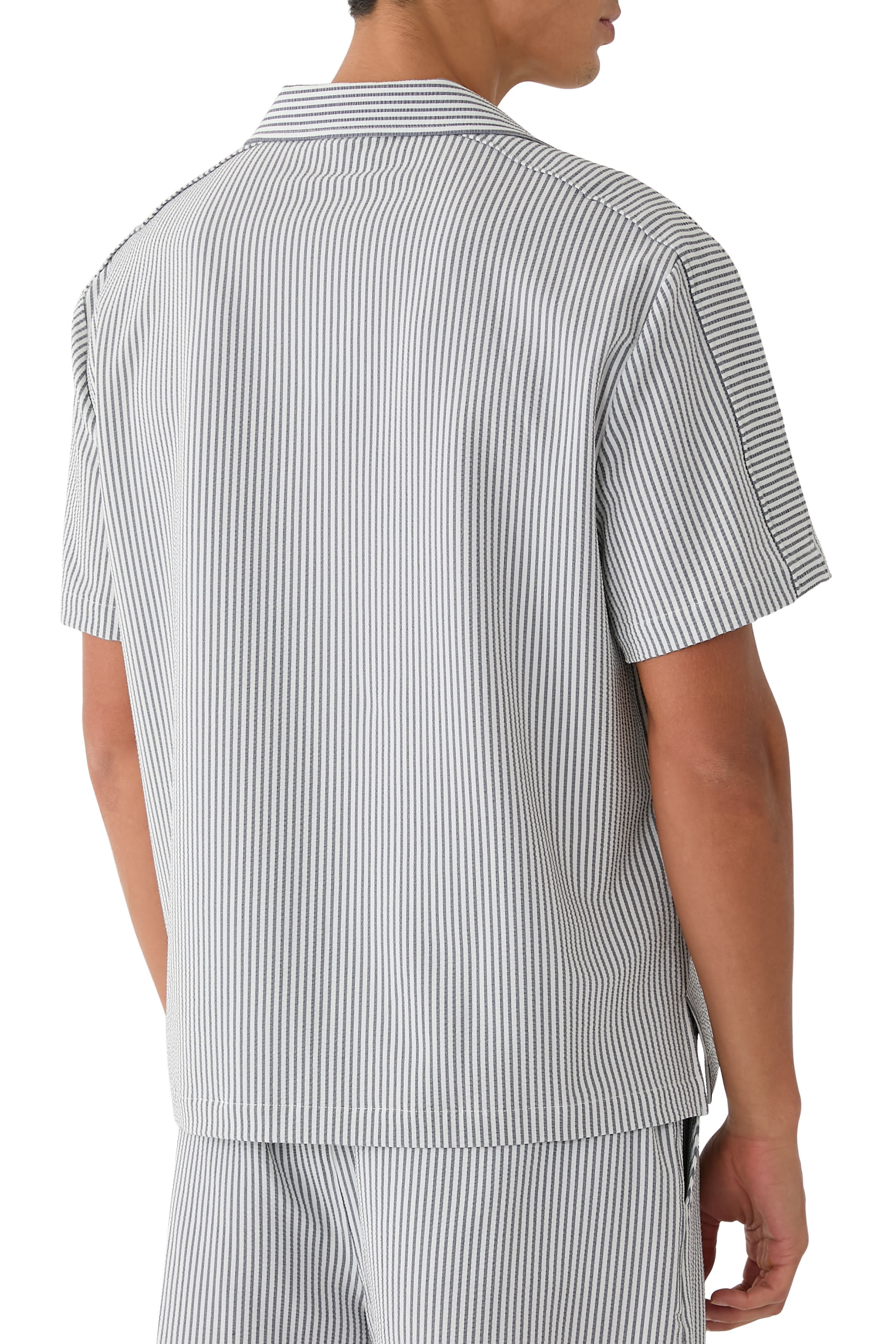 تيشيرت مخطط بياقة مسطحة