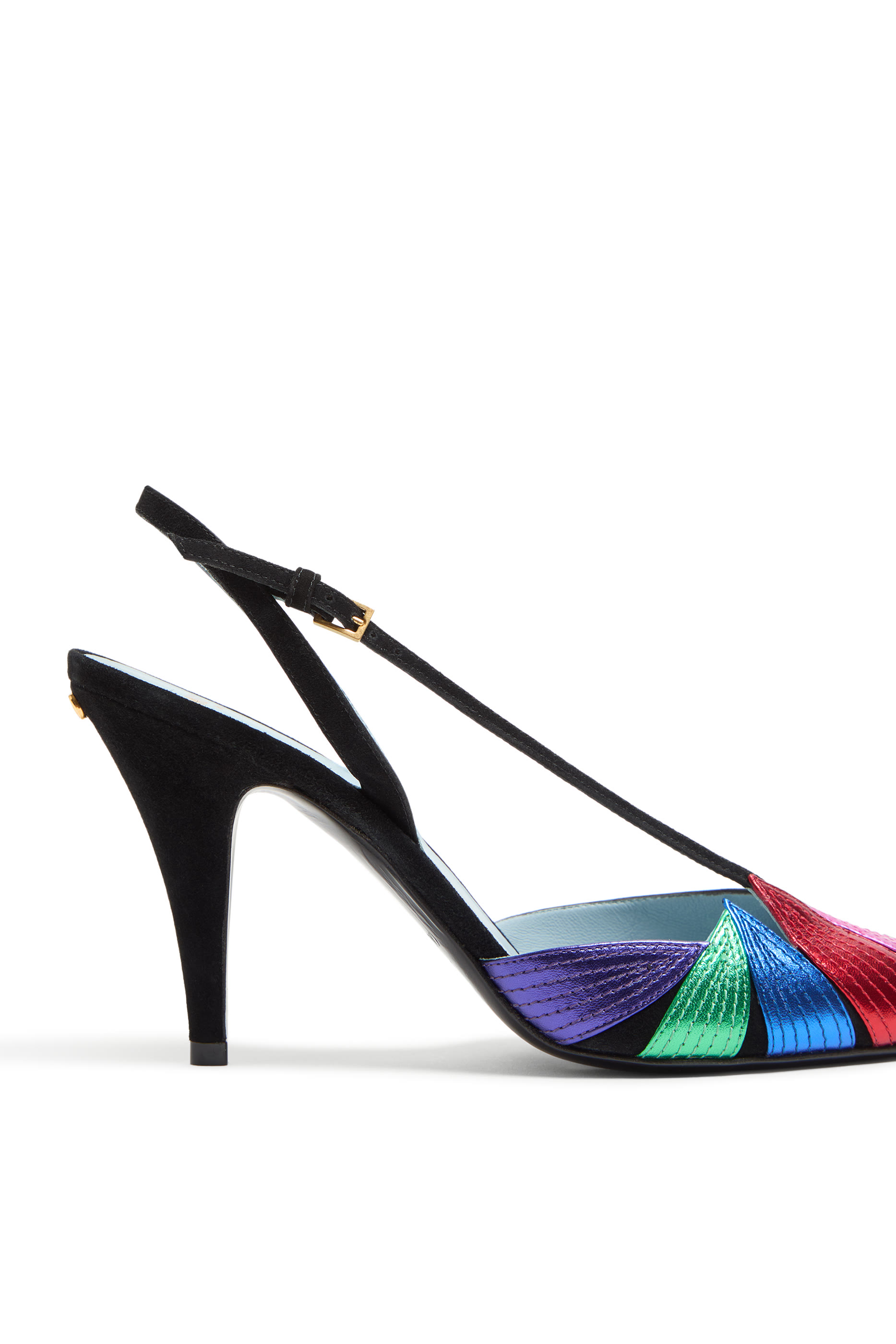 حذاء كلاسيكي شمواه 90 بسير خلفي وأجزاء بتصميم أوراق