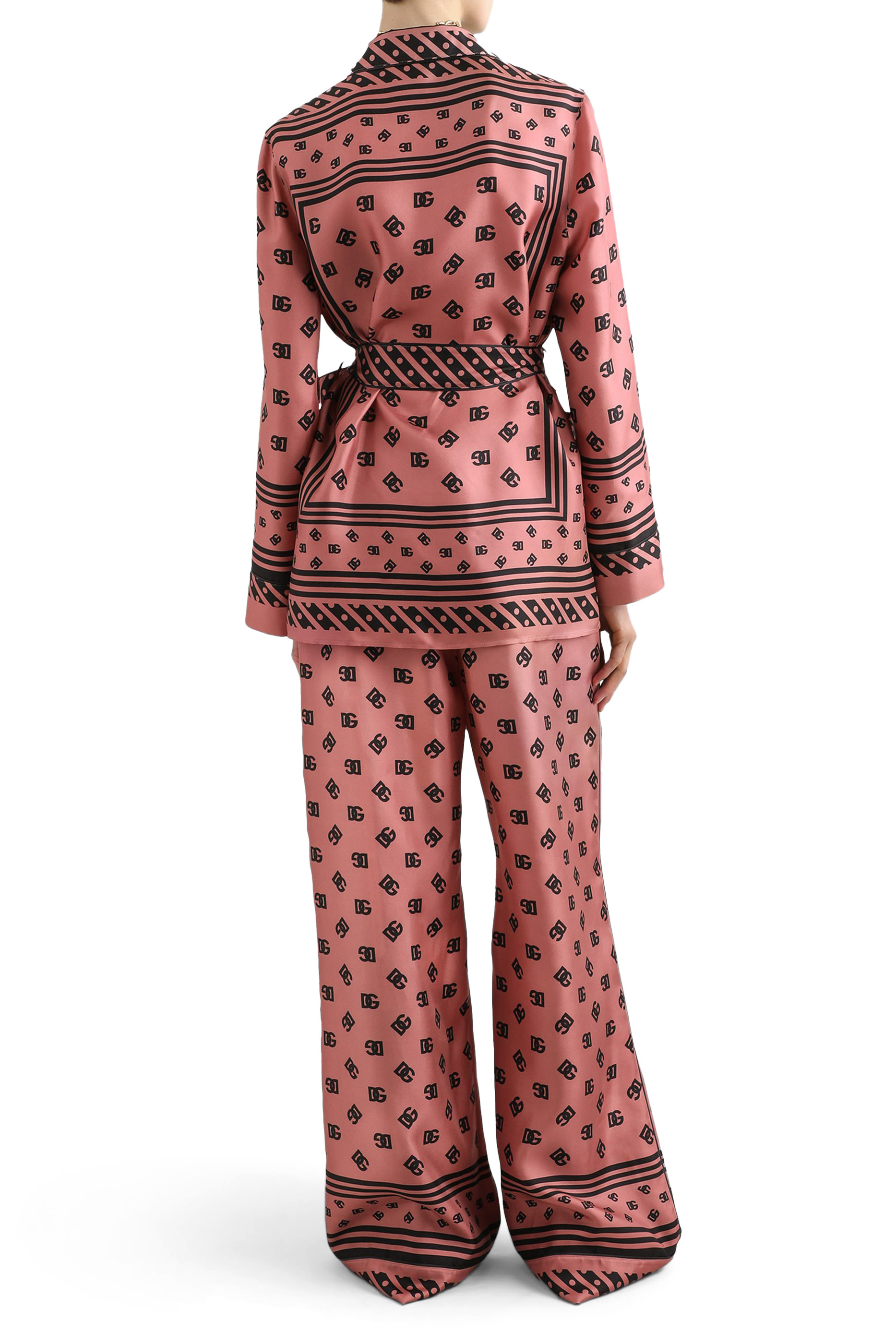 بنطال بنقشة حرفي شعار الماركة بالكامل