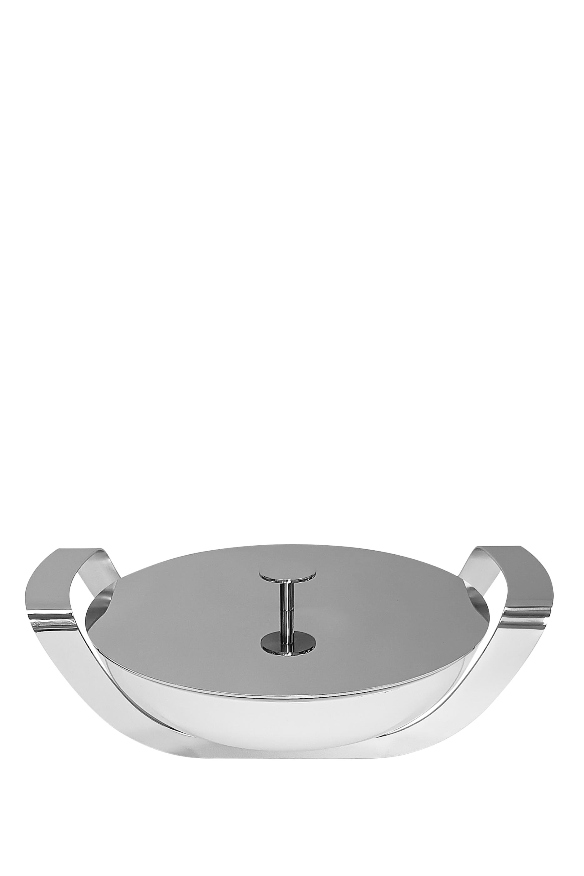 طبق مستدير بغطاء