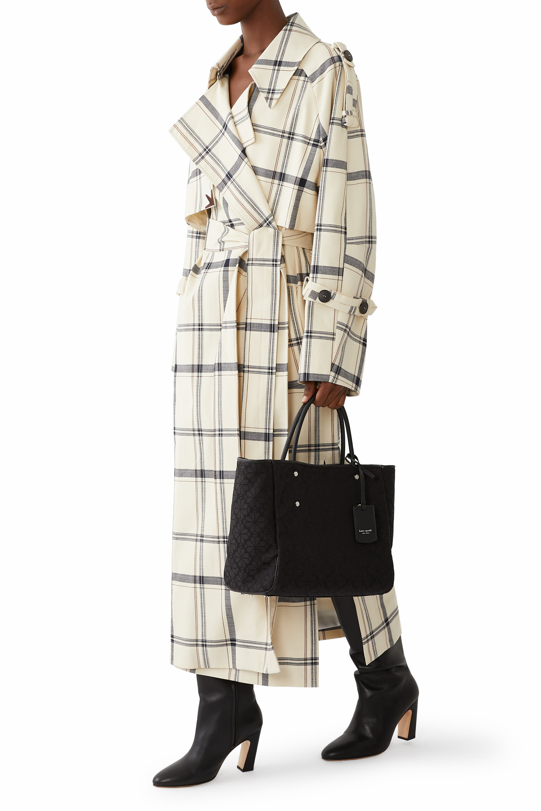 حقيبة يد كبيرة ايفريثينج بنقشة زهور بالشكل البستوني جاكار