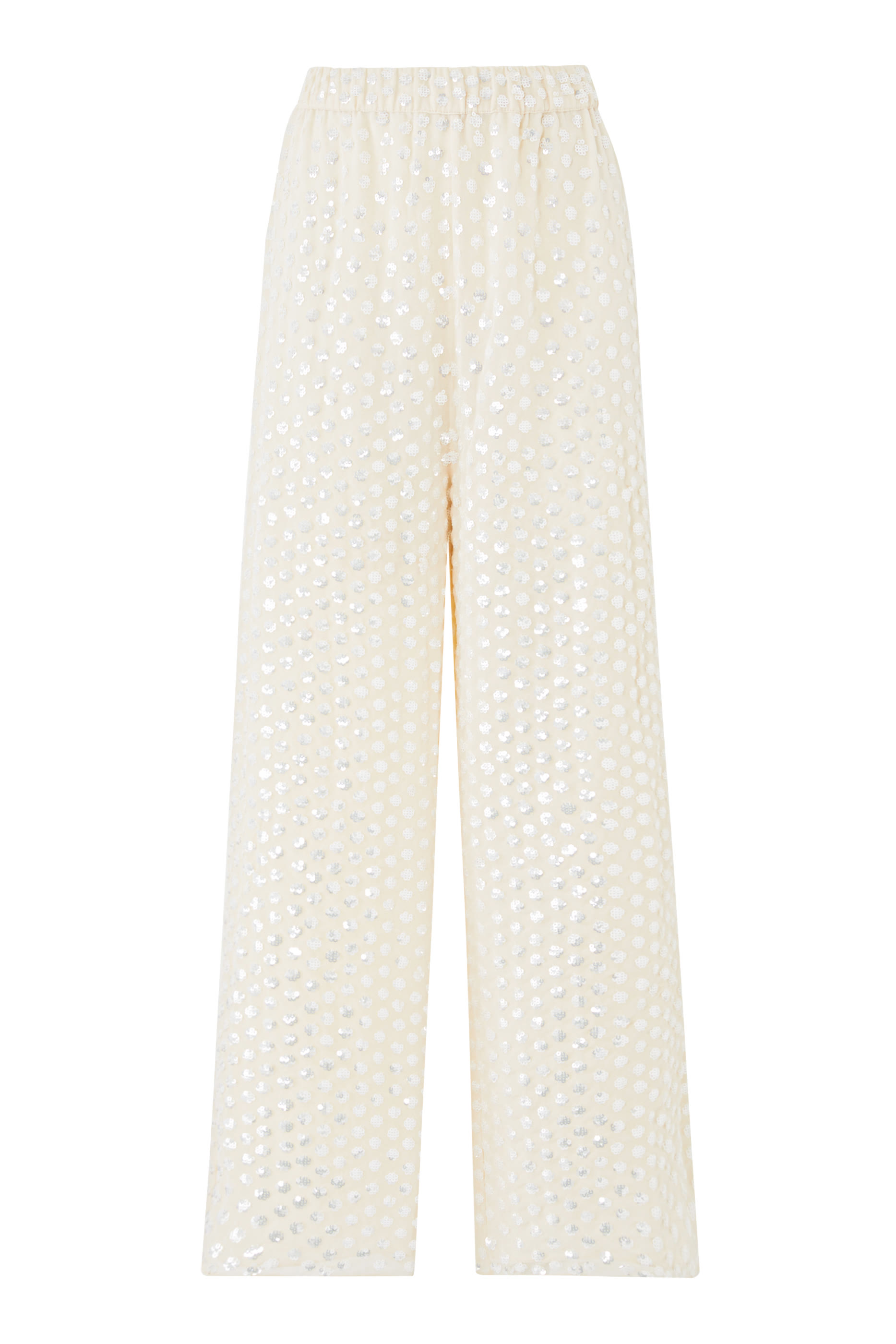 بنطال مطرز بنقاط ترتر