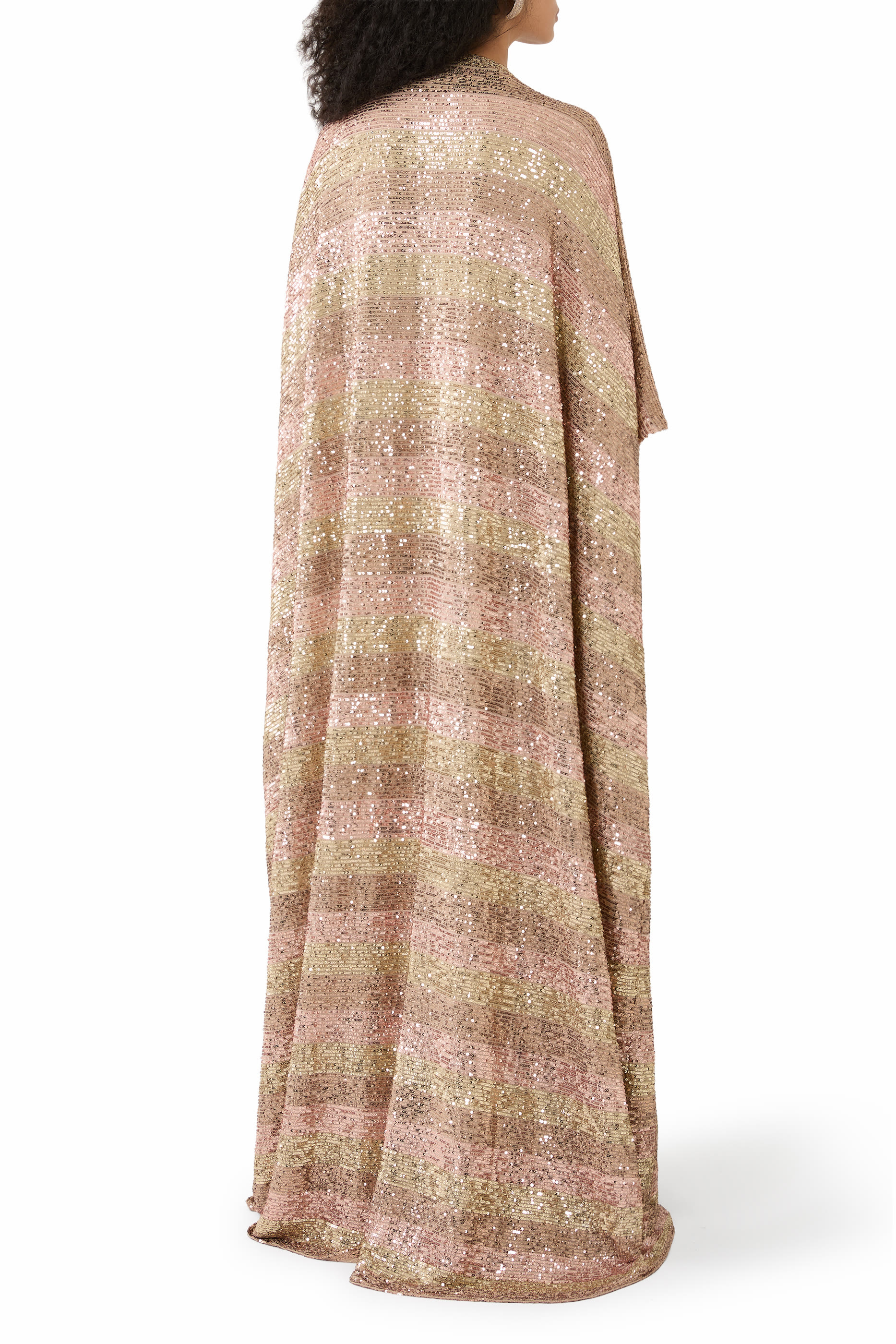 قفطان مخطط بترتر وحزام داخلي