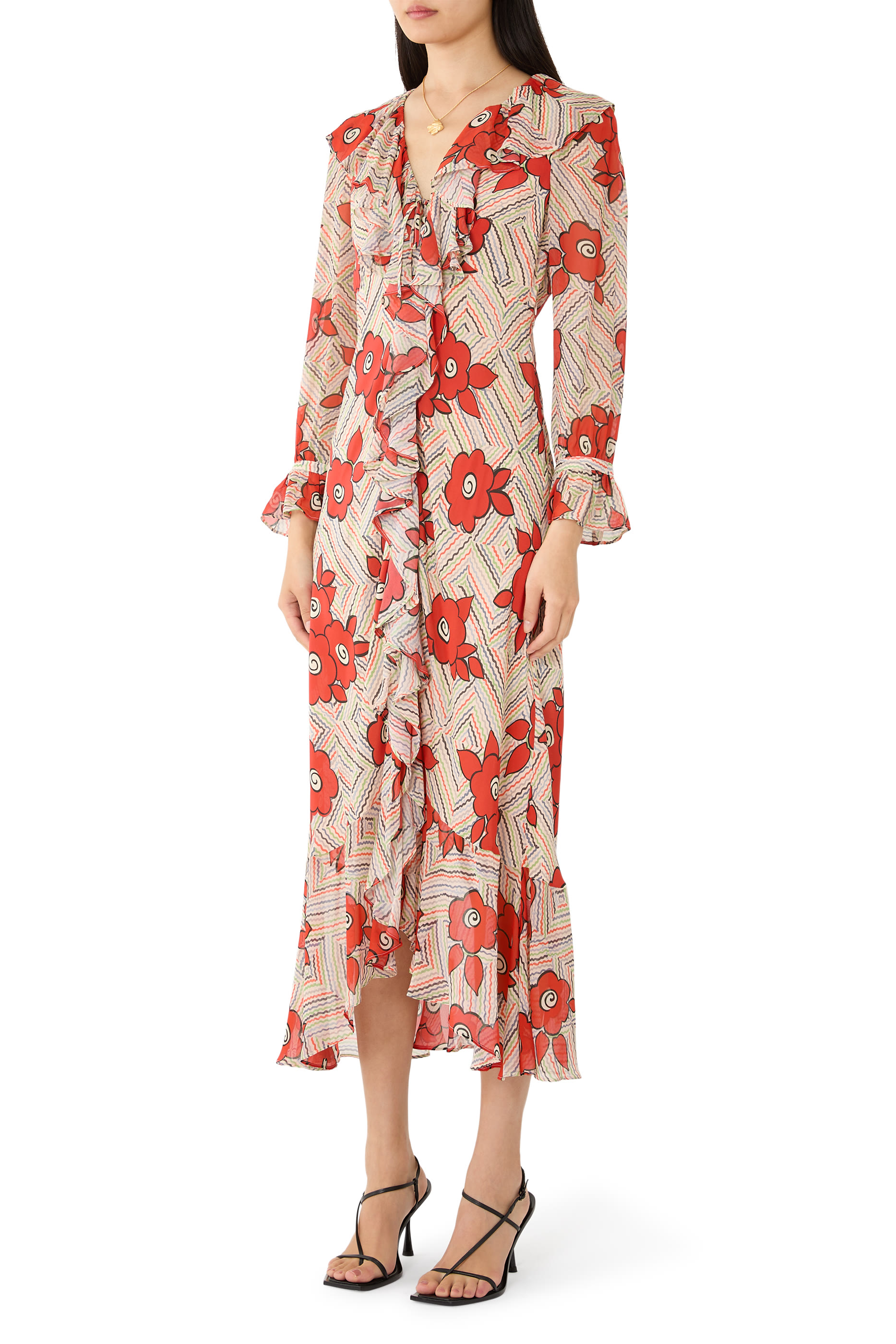 فستان كاتي متوسط الطول