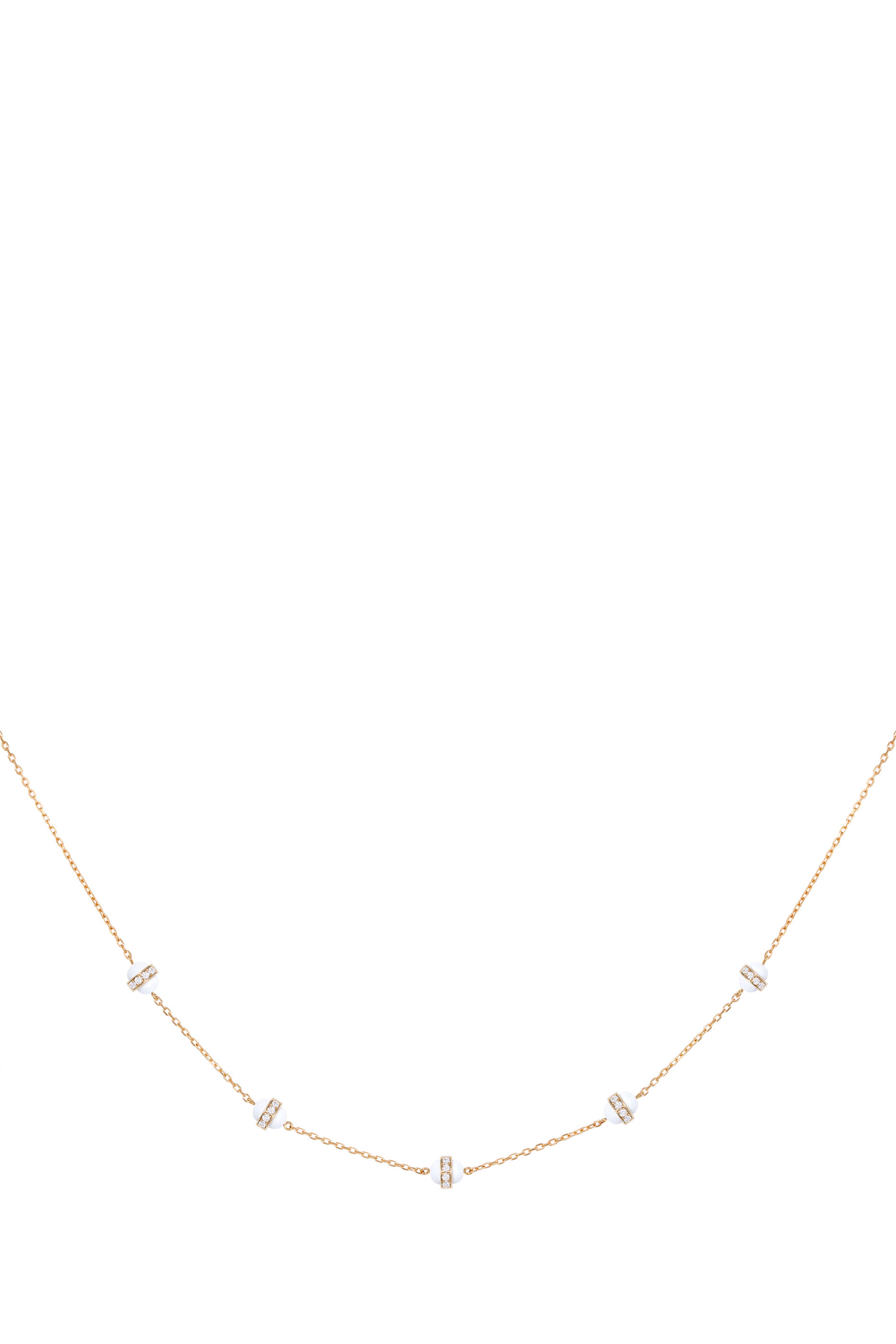 The 5 Dots Hydrogen Necklace, 18k Yellow Gold & Diamonds