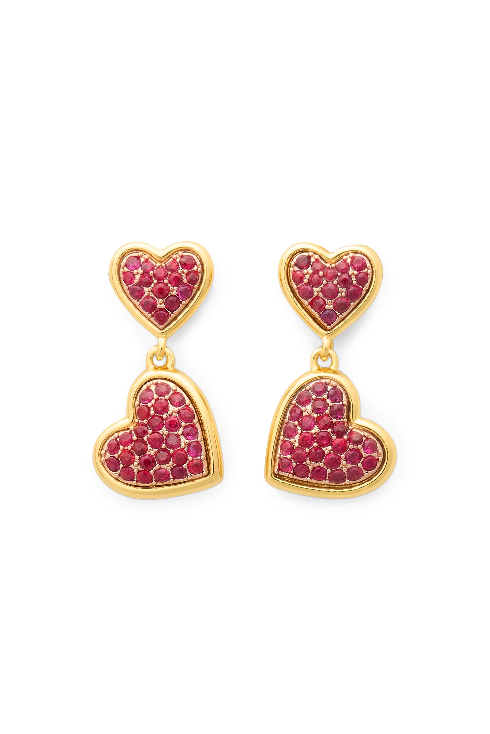 أقراط متدلية ويذ اول ماي هارت مرصعة بأحجار بافيه