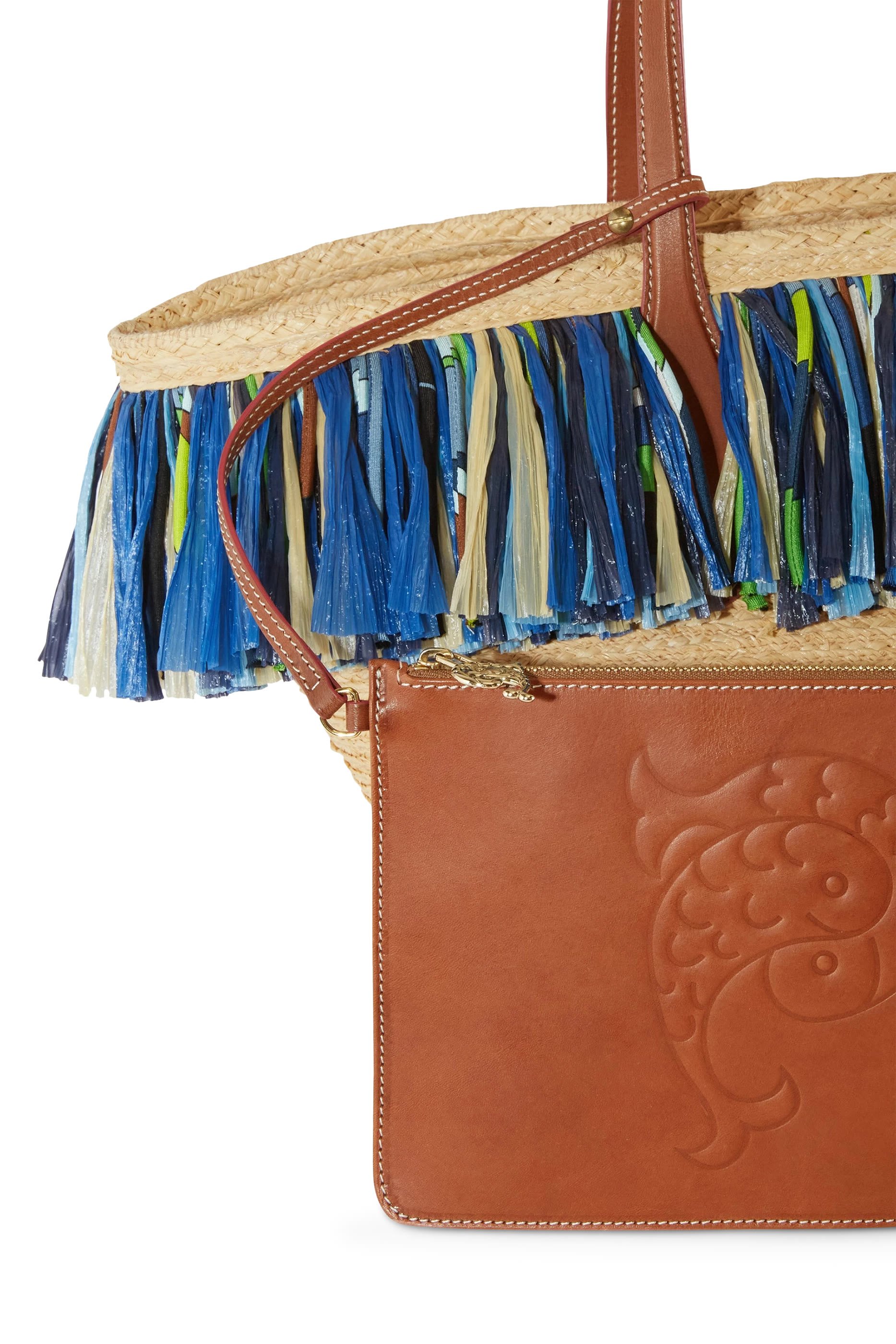 حقيبة بتصميم سلة من القش