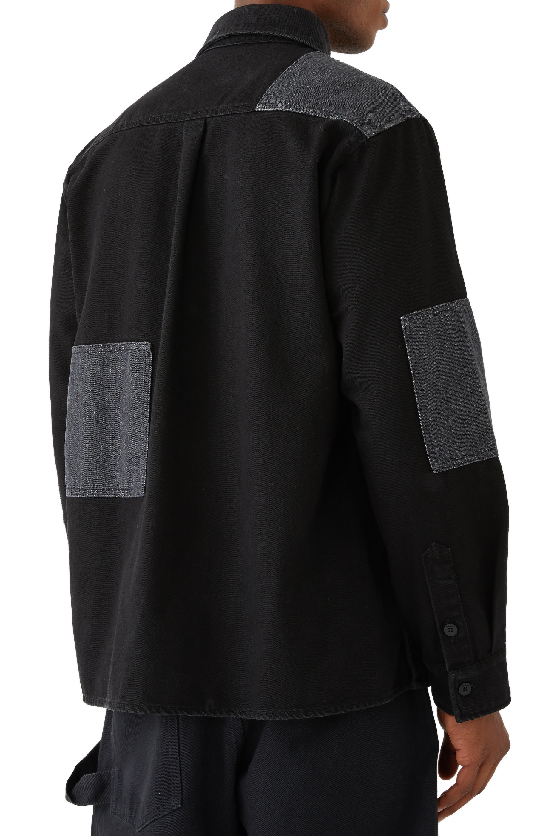 قميص بتصميم جاكيت برقعات