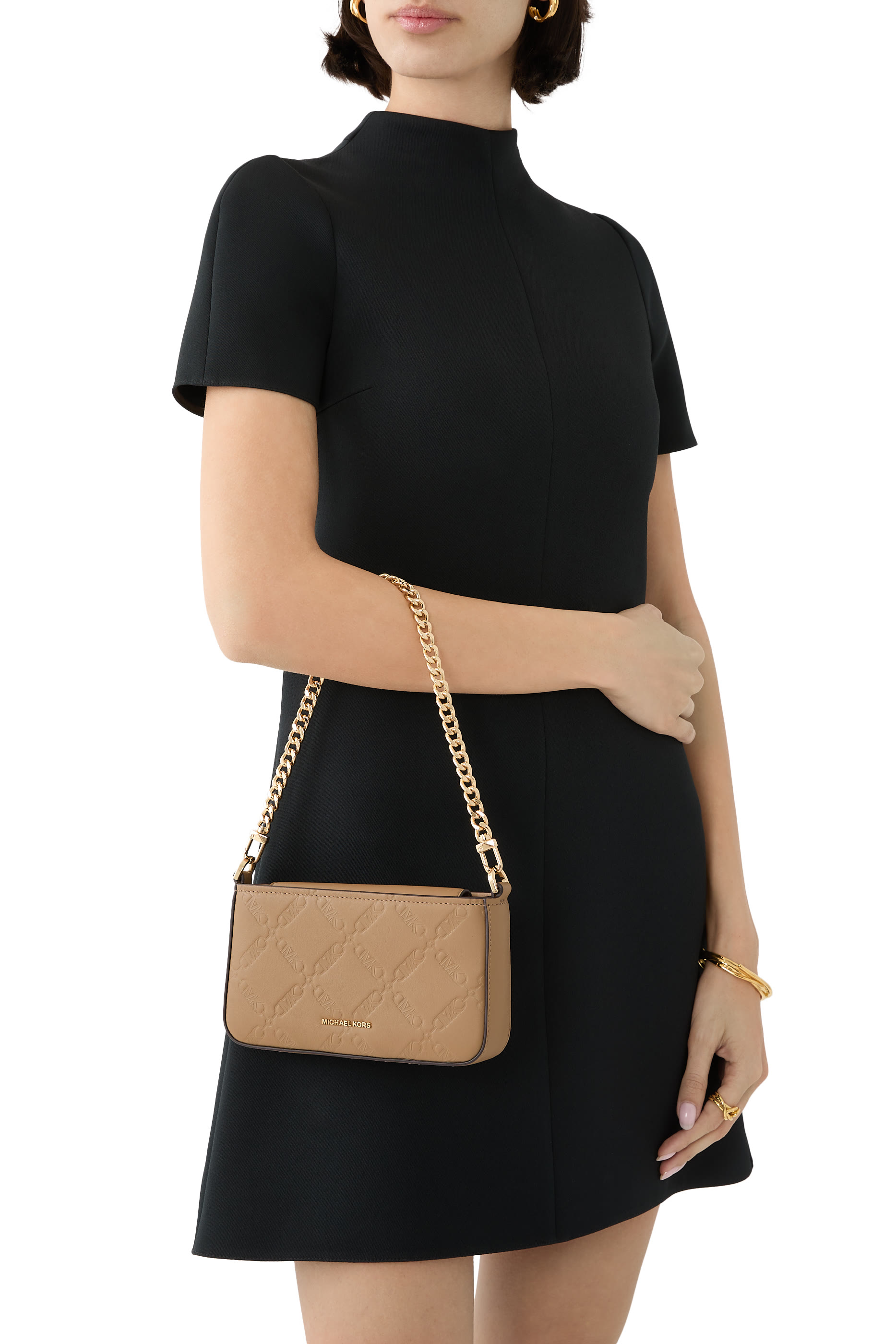 حقيبة كروس جيت سيت متوسطة بشعار الماركة