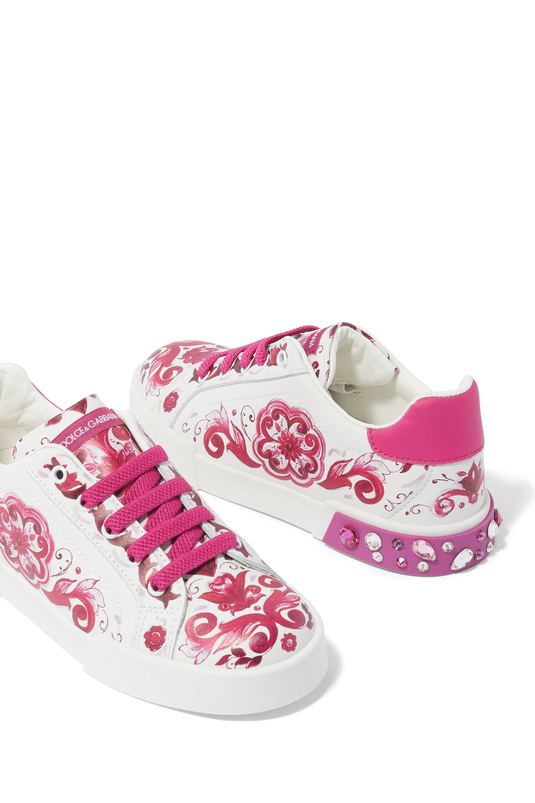 سنيكرز بورتوفينو جلد عجل بطبعات للأطفال