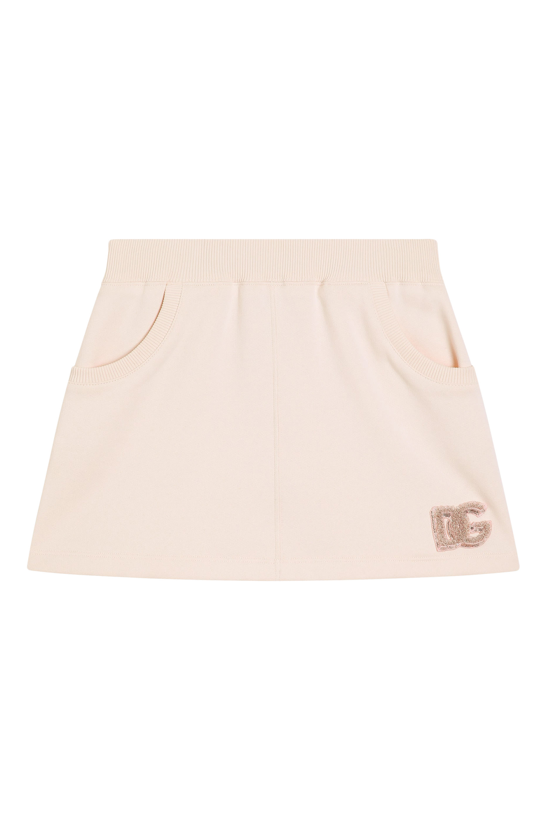 تنورة برقعة شعار الماركة مزينة بترتر صوف للأطفال