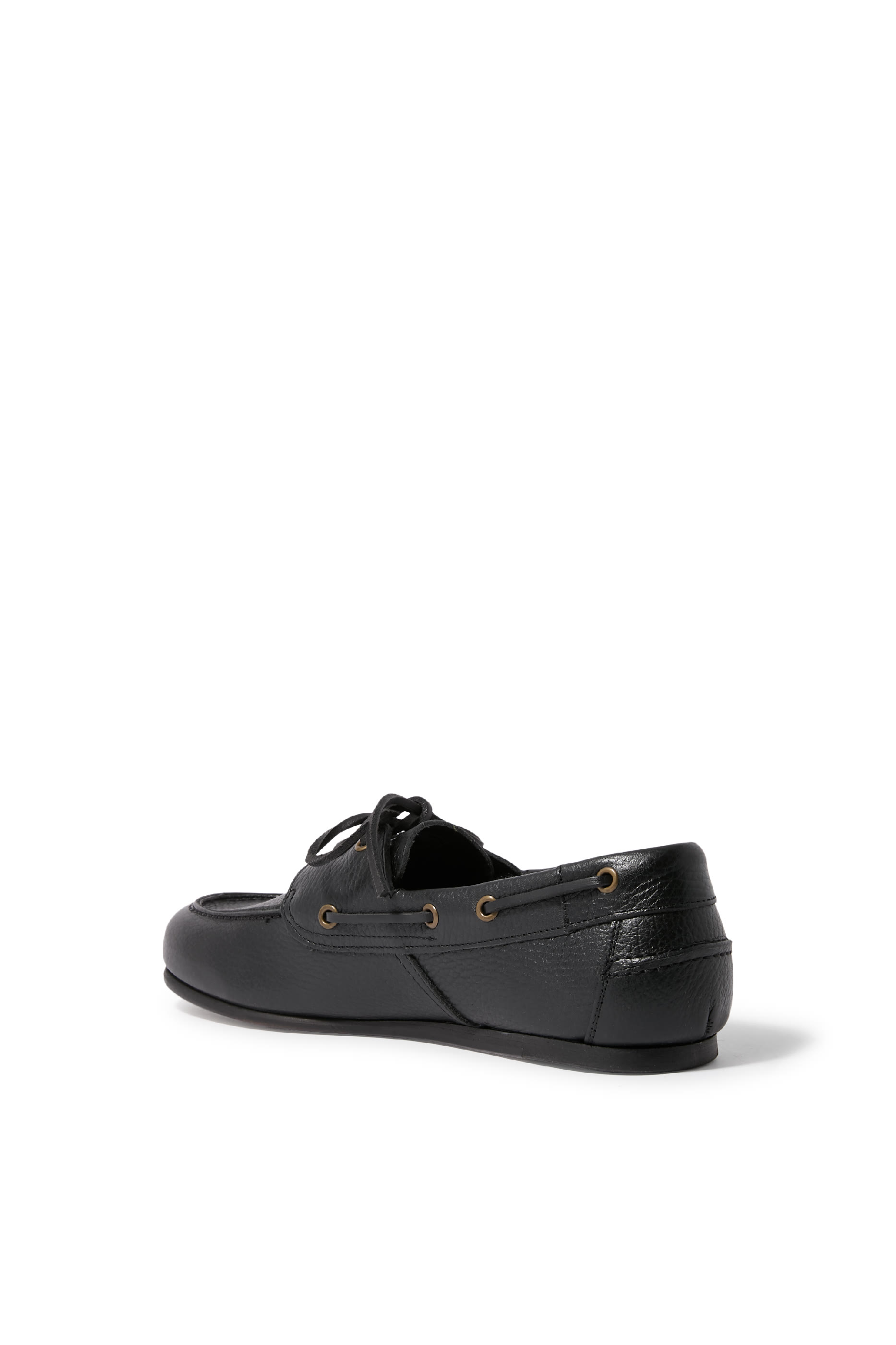 حذاء موكاسين جلد معالج بارز الملمس