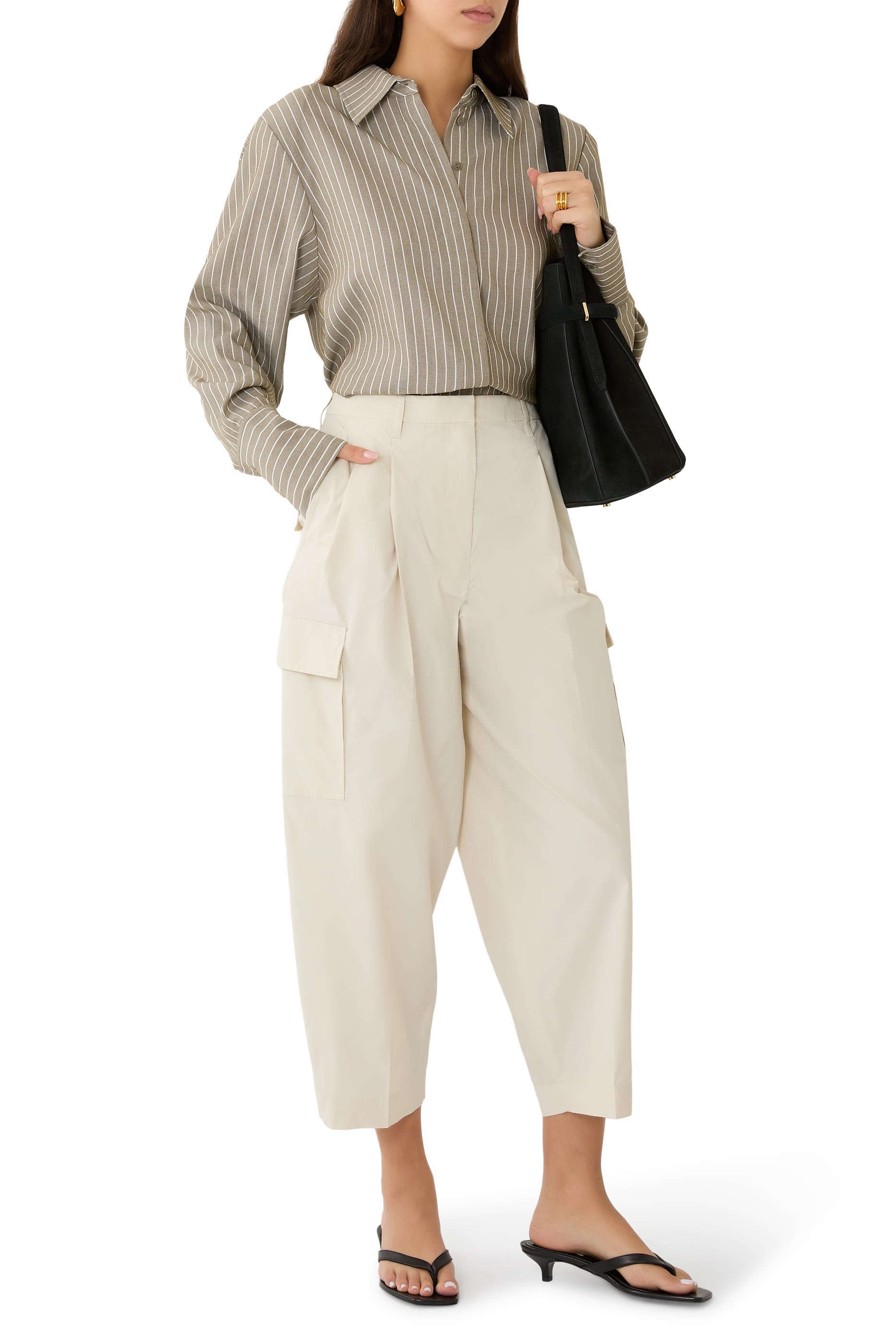 بنطال كارغو بوبلين