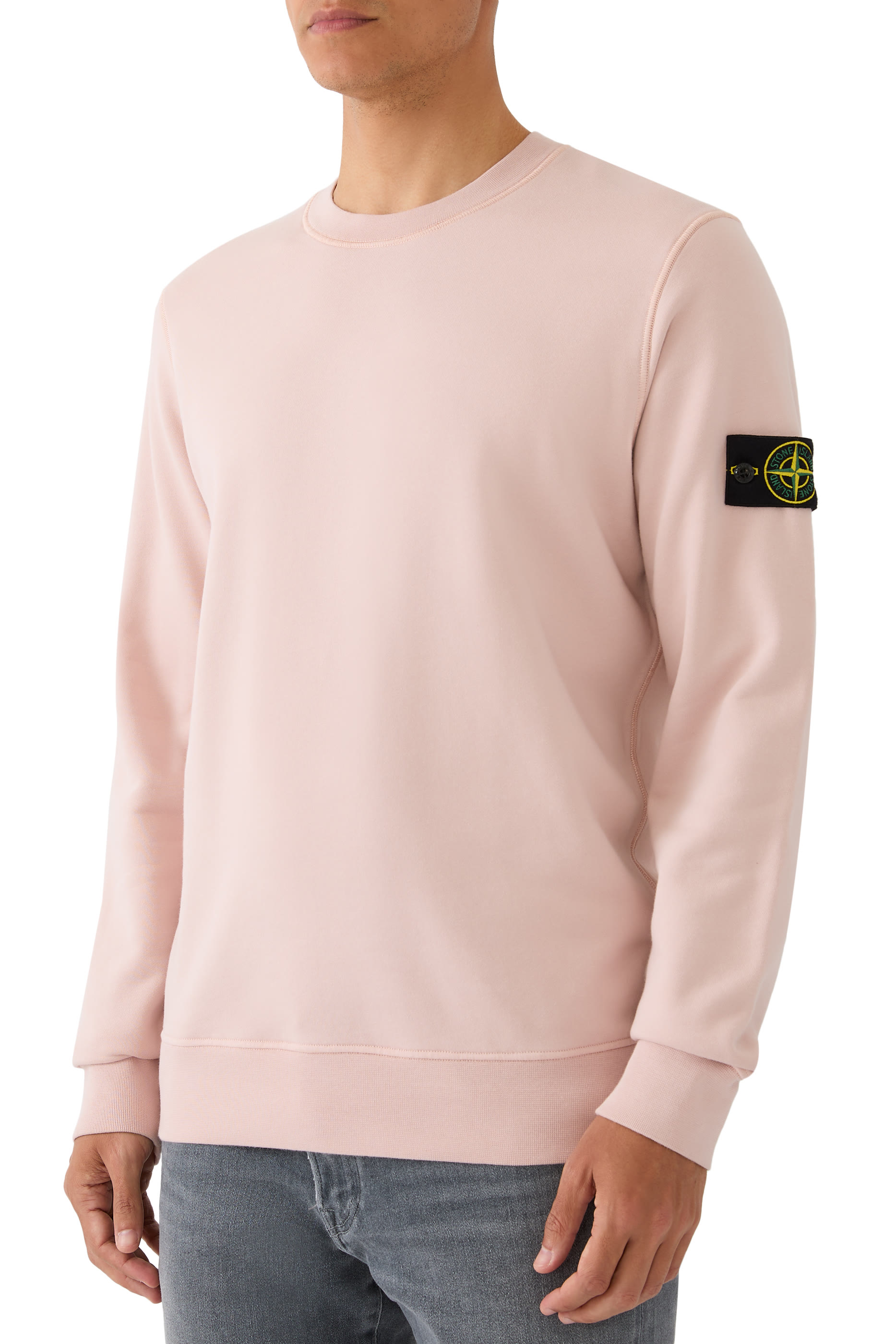 سويت شيرت بياقة ضيقة صوف قطن عضوي