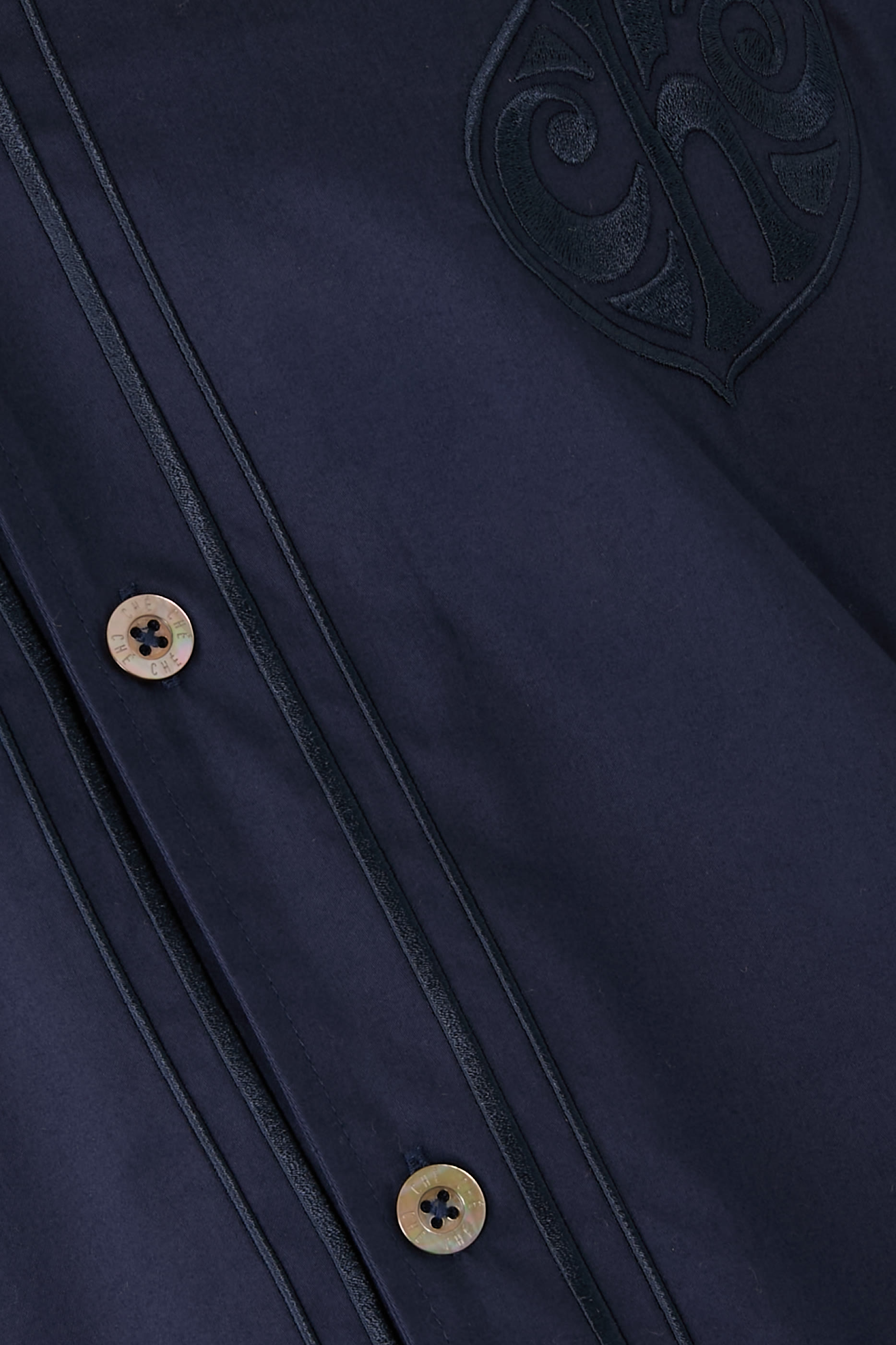 قميص بتطريز بتصميم نخيل قطن