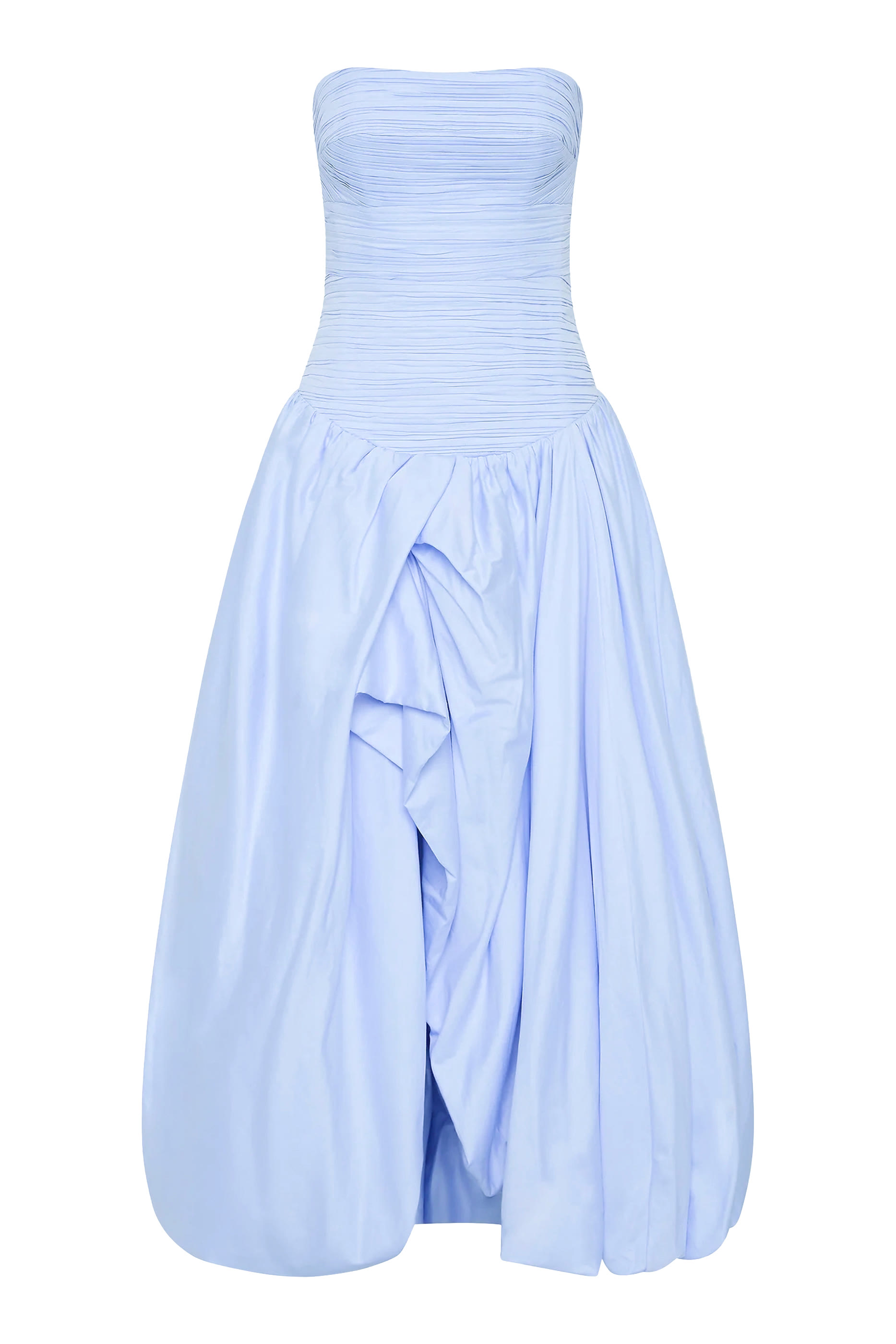 فستان فيوليت طويل بحافة منفوخة