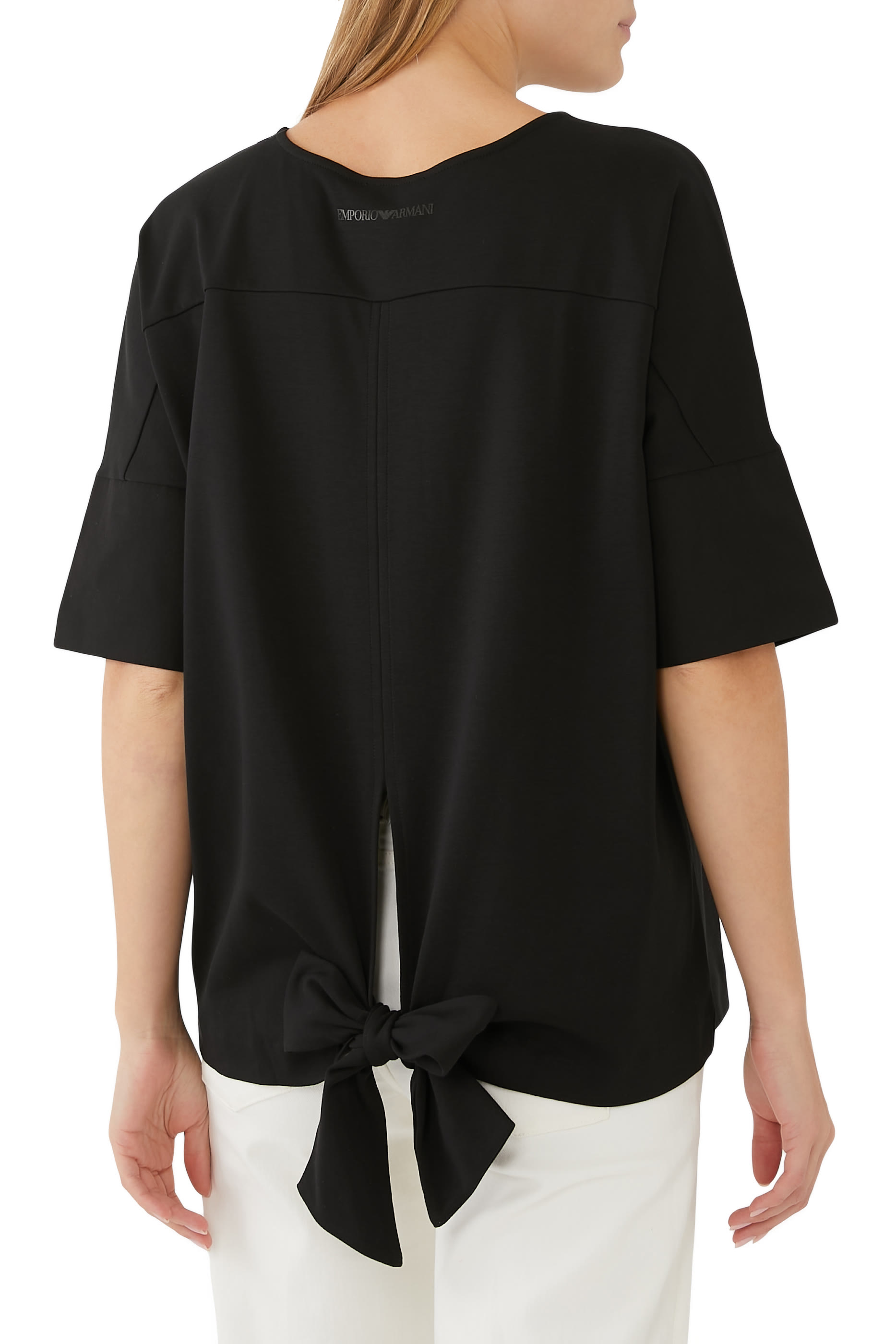 تيشيرت قطن مطرز بشعار الماركة