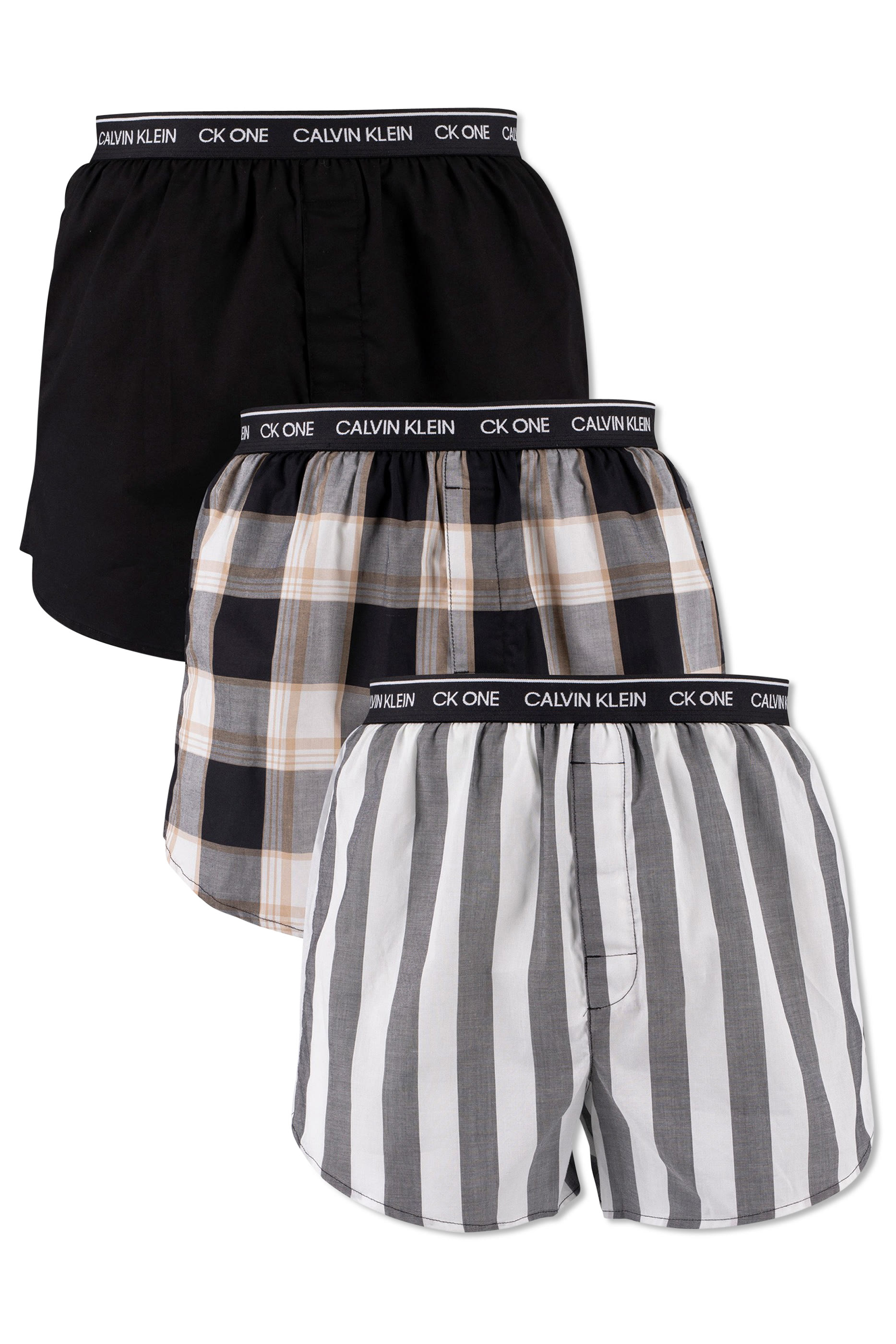 طقم بوكسر بقصة ضيقة وشعار الماركة، 3 قطع