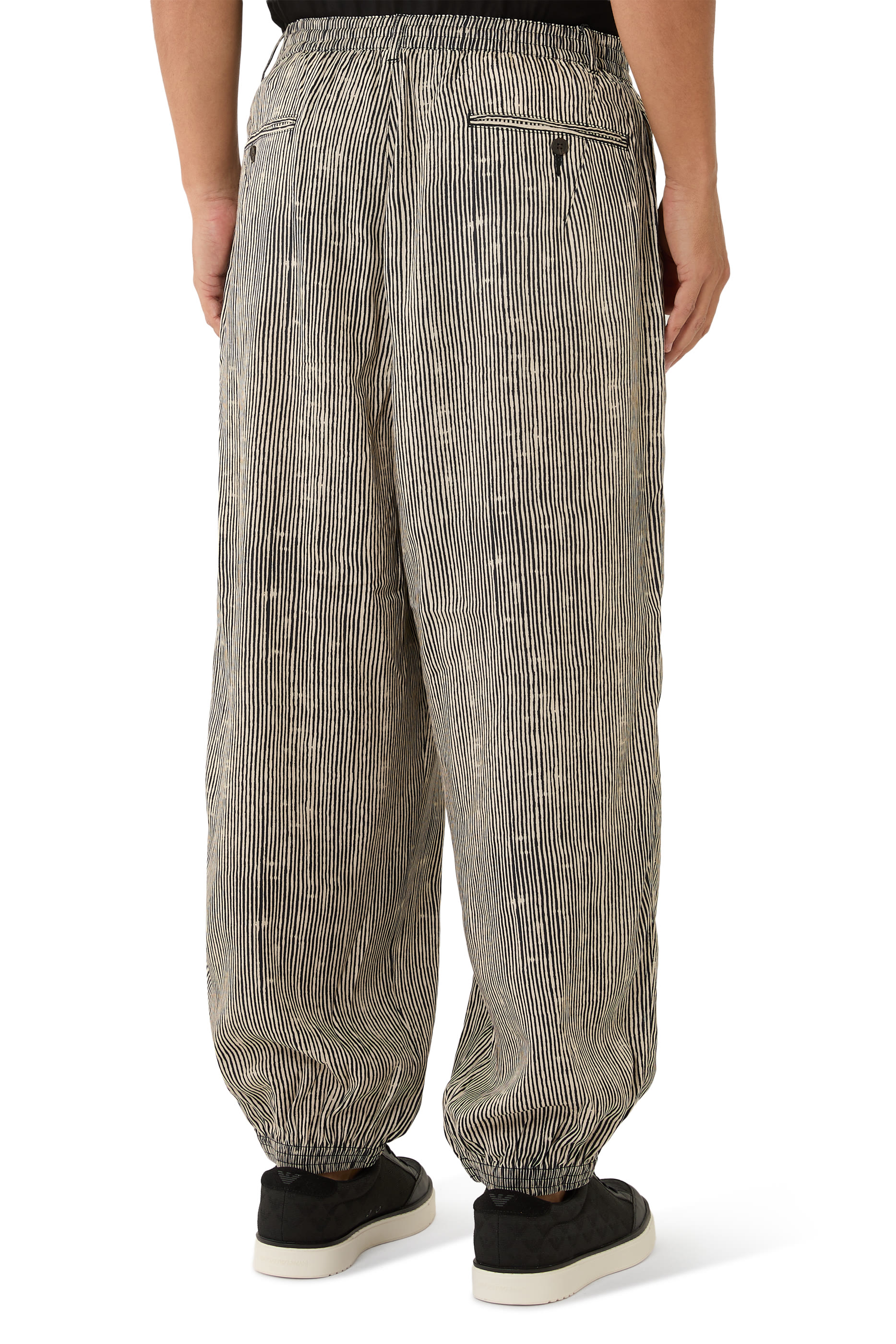 بنطال بطبعة هندسية مزيج فيسكوز