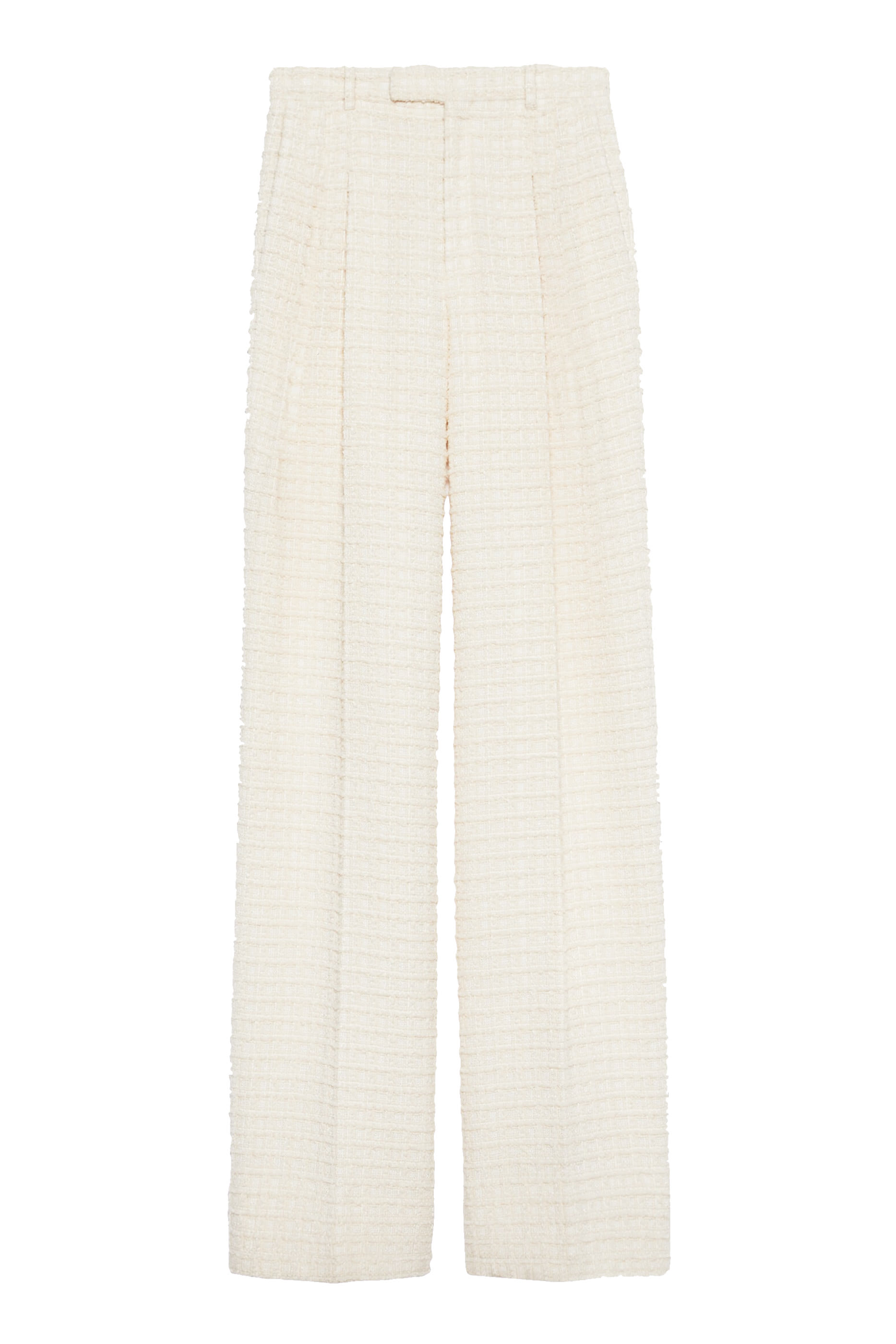 بنطال تويد بقصة ساق واسعة