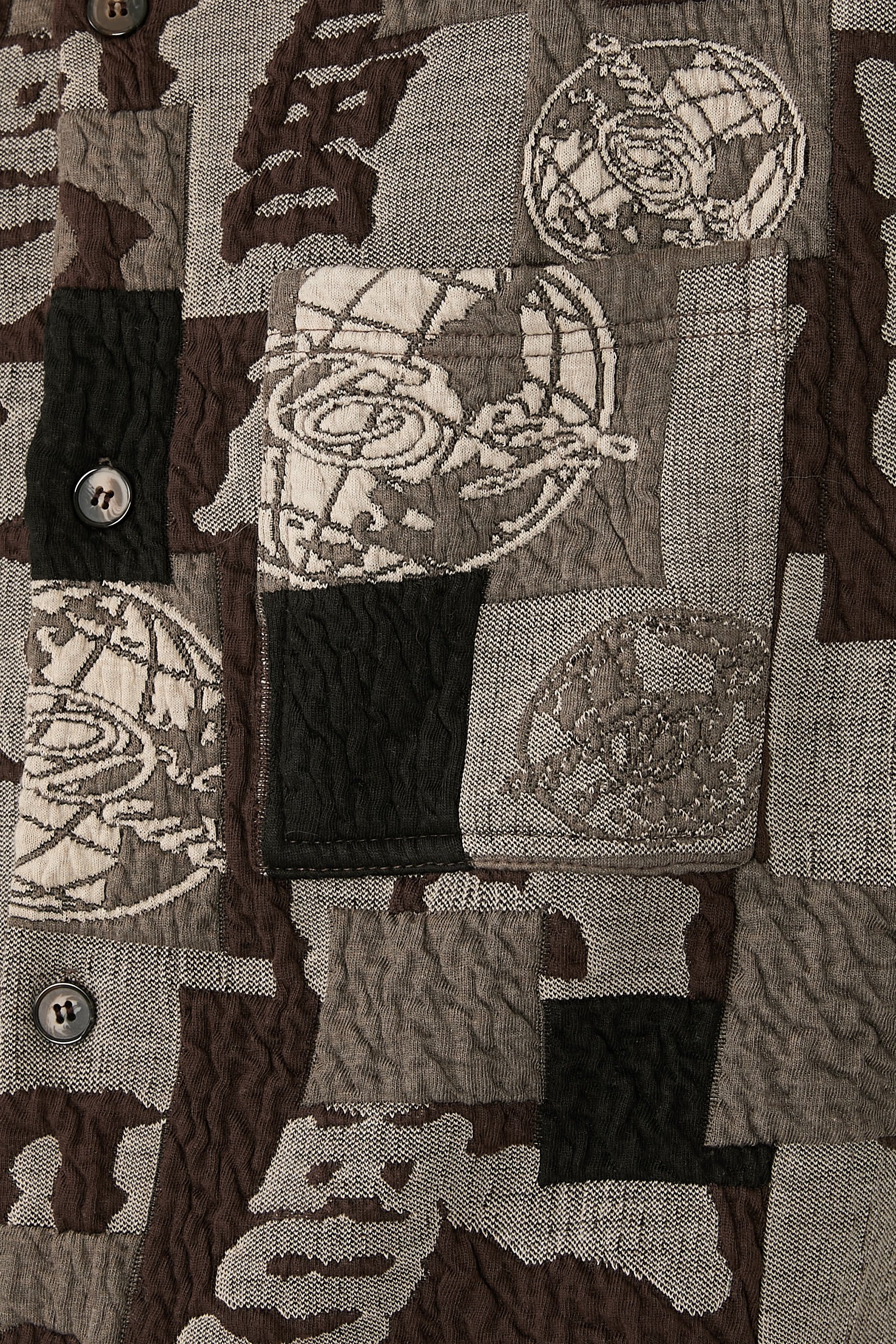 سترة مزينة برقع جاكار